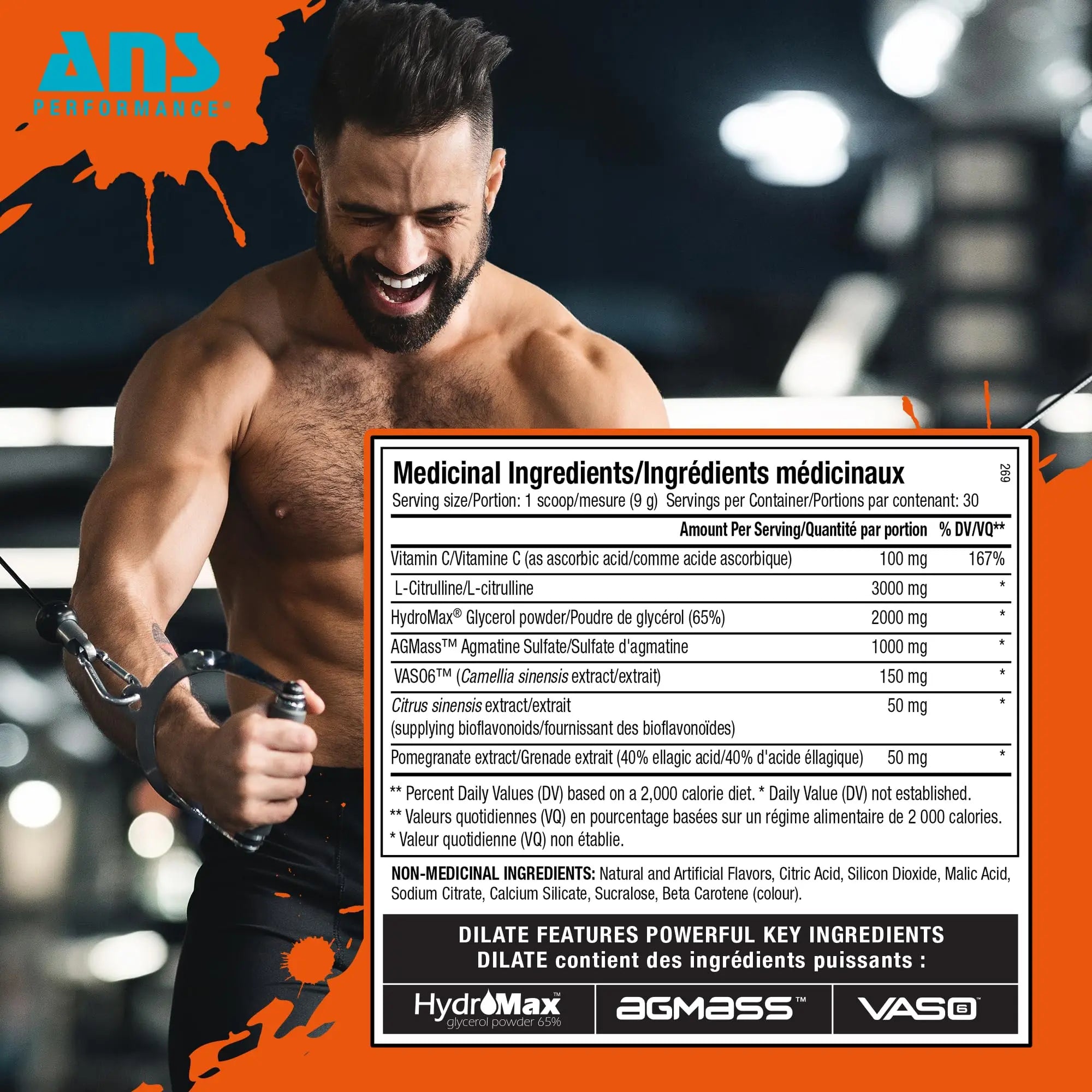 ANS Performance Dilate Pump PreWorkout Powder - Dietary Supplement - Maximizes ANS Performance Au supplements