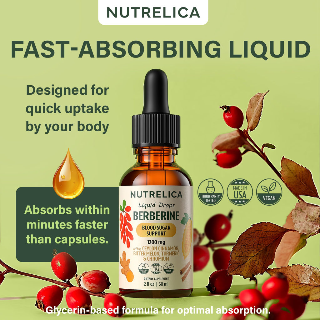 Berberine with Ceylon Cinnamon, Bitter Melon, Turmeric & Chromium – Blood Sugar Balance & Glucose Metabolism