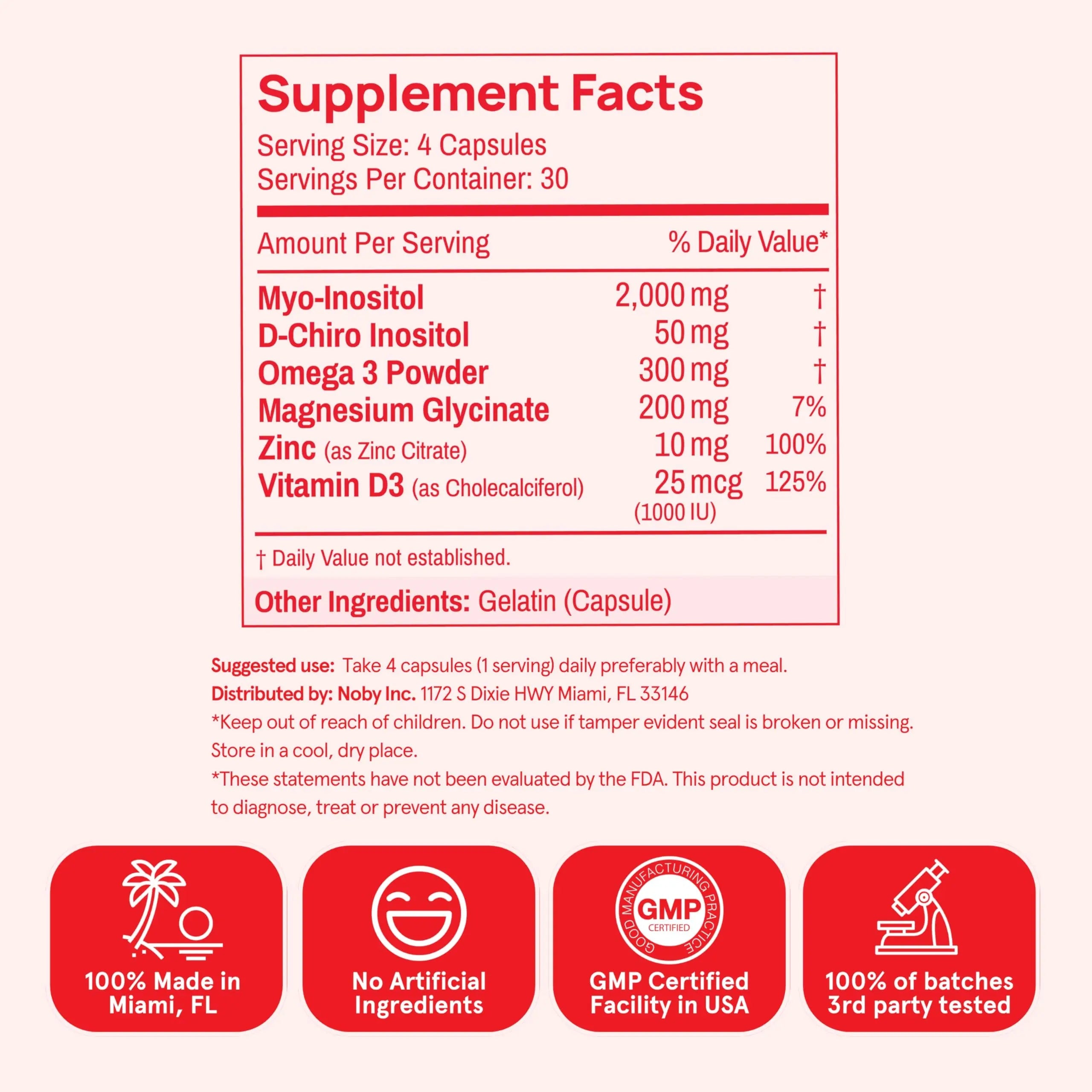 Peach Perfect Inositol Multivitamin – Myo-Inositol & D-Chiro 40:1 Blend, Omega-3, Vitamin D3, Magnesium, Zinc – Supports Women’s Health Peach Perfect Au supplements