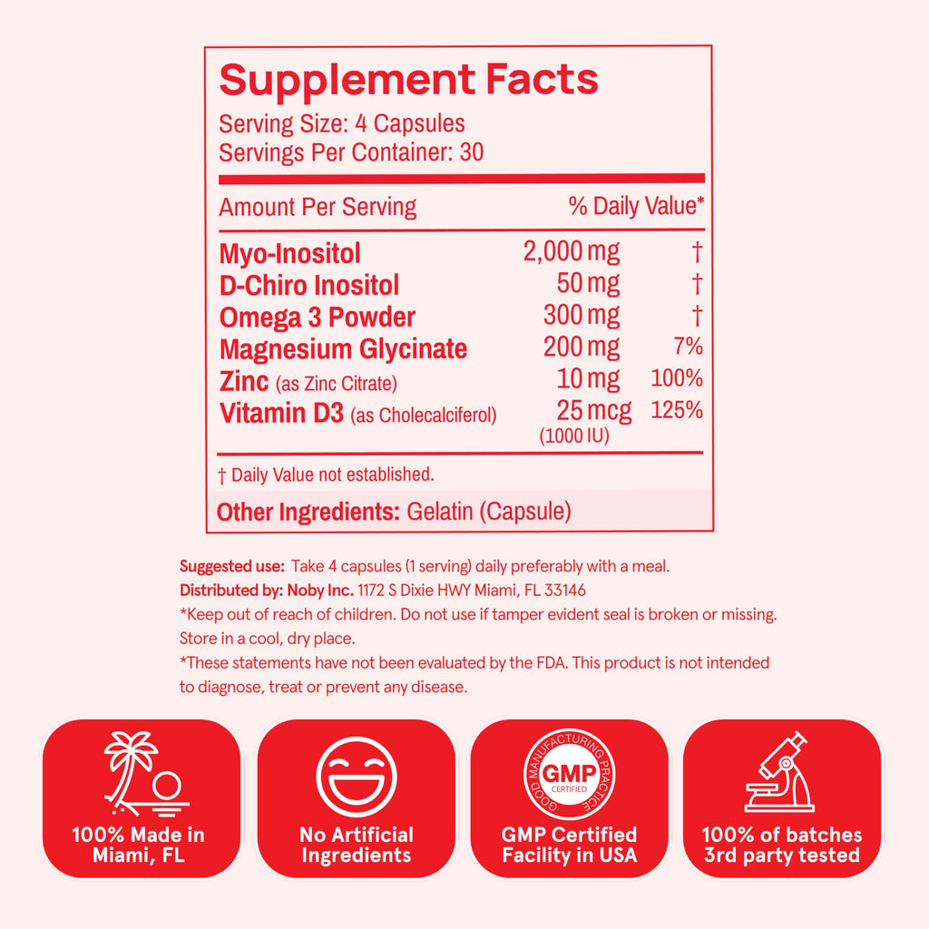Peach Perfect Inositol Multivitamin – Myo-Inositol & D-Chiro 40:1 Blend, Omega-3, Vitamin D3, Magnesium, Zinc – Supports Women’s Health, Mood, Energy, Supplement – 30 SVG Peach Perfect Au supplements