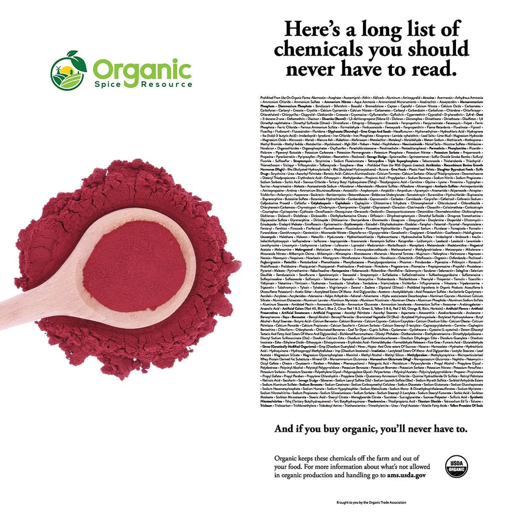 Organic Beet Root Powder | 8 oz or 226g | USDA Organic Approved, Raw and Non GMO Organic Spice Resource Au supplements