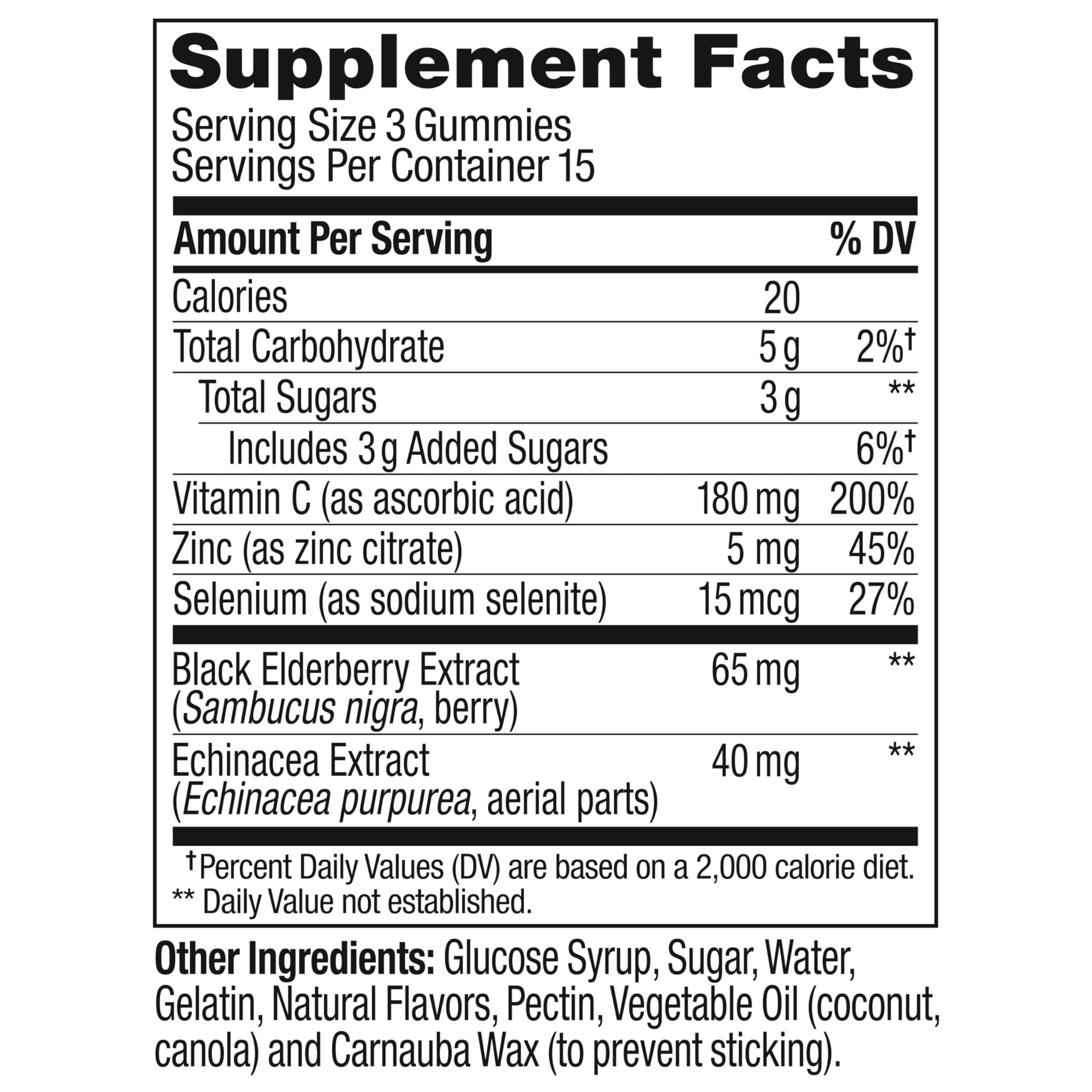 OLLY Immunity Gummy, Immune Support, Elderberry, Zinc, Vitamin C, Supplement, Berry Flavor, 15 Day Supply - 45 Count