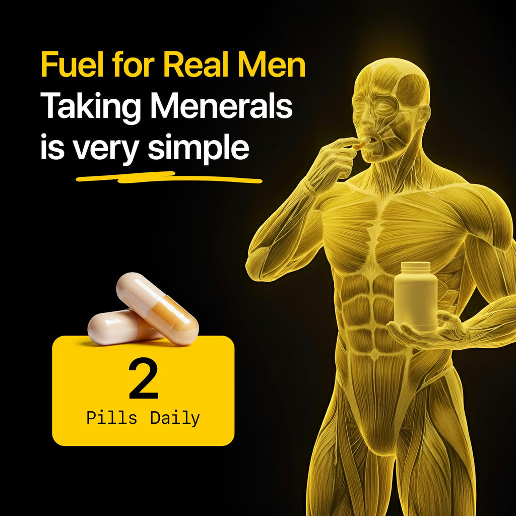 Menerals Mens Multivitamin – Powerful All in One Mineral Supplement for Men – Natural Trace Minerals with Fulvic Acid from Rich American Soil