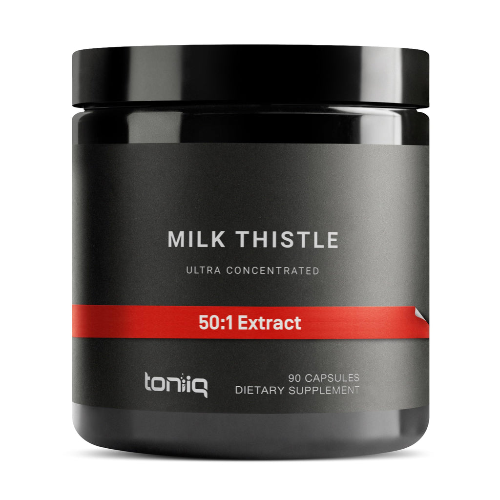 Toniiq Milk Thistle - Ultra High Potency 50:1 Extract with 80% Silymarin - Highly Concentrated - Third-Party Lab Tested - 90 Capsules Toniiq Au supplements