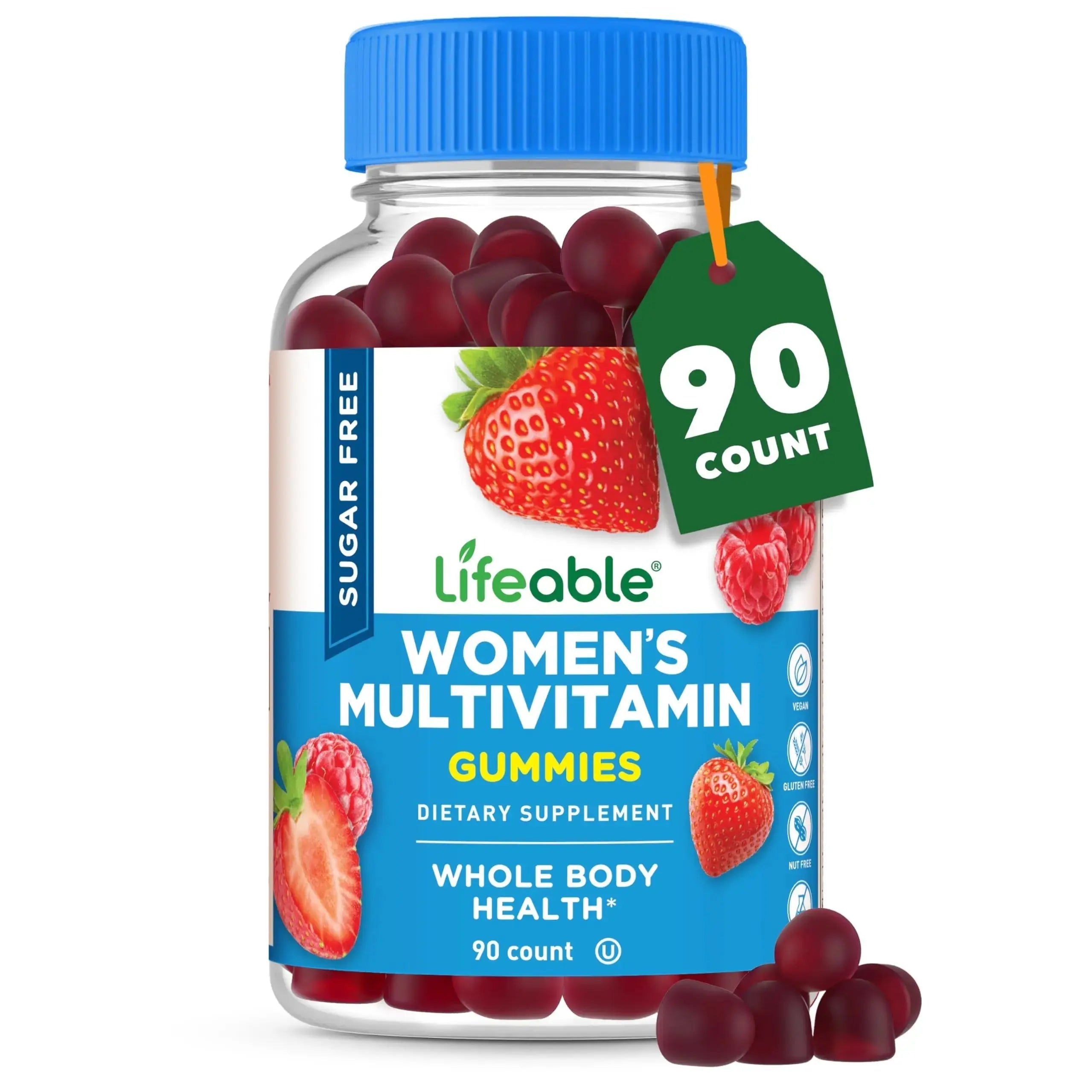 Lifeable Sugar Free Womens Multivitamin Gummy | with Iron and 18 Essential Vitamins and Minerals | Great Tasting Multivitamin Lifeable Au supplements