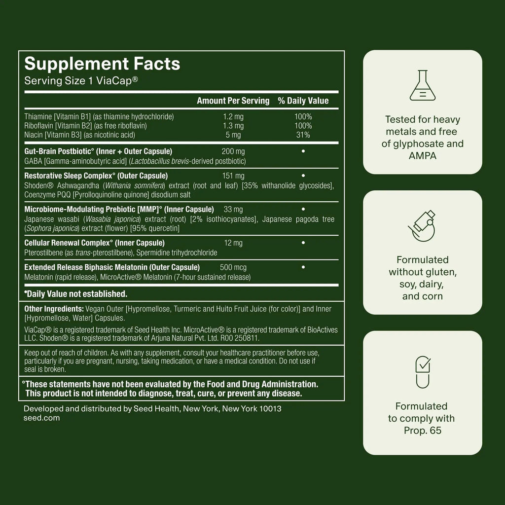 Seed DM-02 Daily Multivitamin & PM-02 Sleep + Restore Bundle - Multivitamin and Sleep Aid for Women and Men - Vegan - 30-Day Supply SeedBuy Supplements Australia