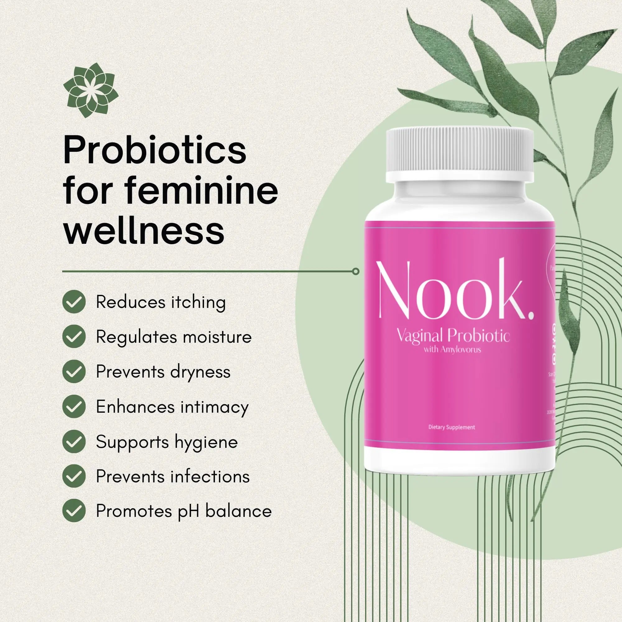 Nook Vaginal Probiotics for Women - pH Balance & Odor Control Feminine Health Supplements Nook Au supplements