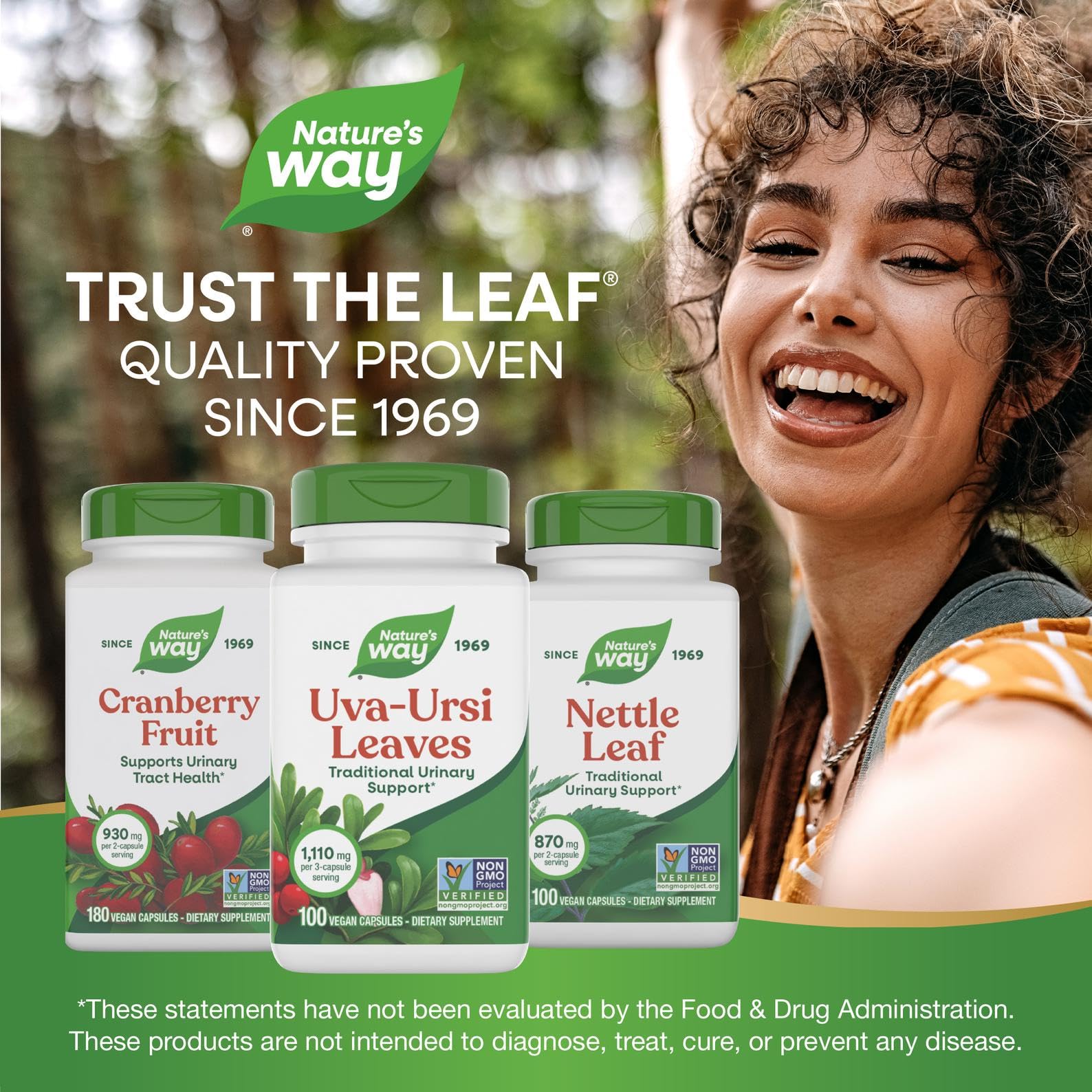 Nature's Way Uva Ursi Leaves, Traditional Urinary Support*, 1,110 mg per 3-Capsule Serving, Non-GMO Project Verified, Herbal Dietary Supplement, Gluten Free, 100 Vegan Capsules (Packaging May Vary) Nature's Way Au supplements