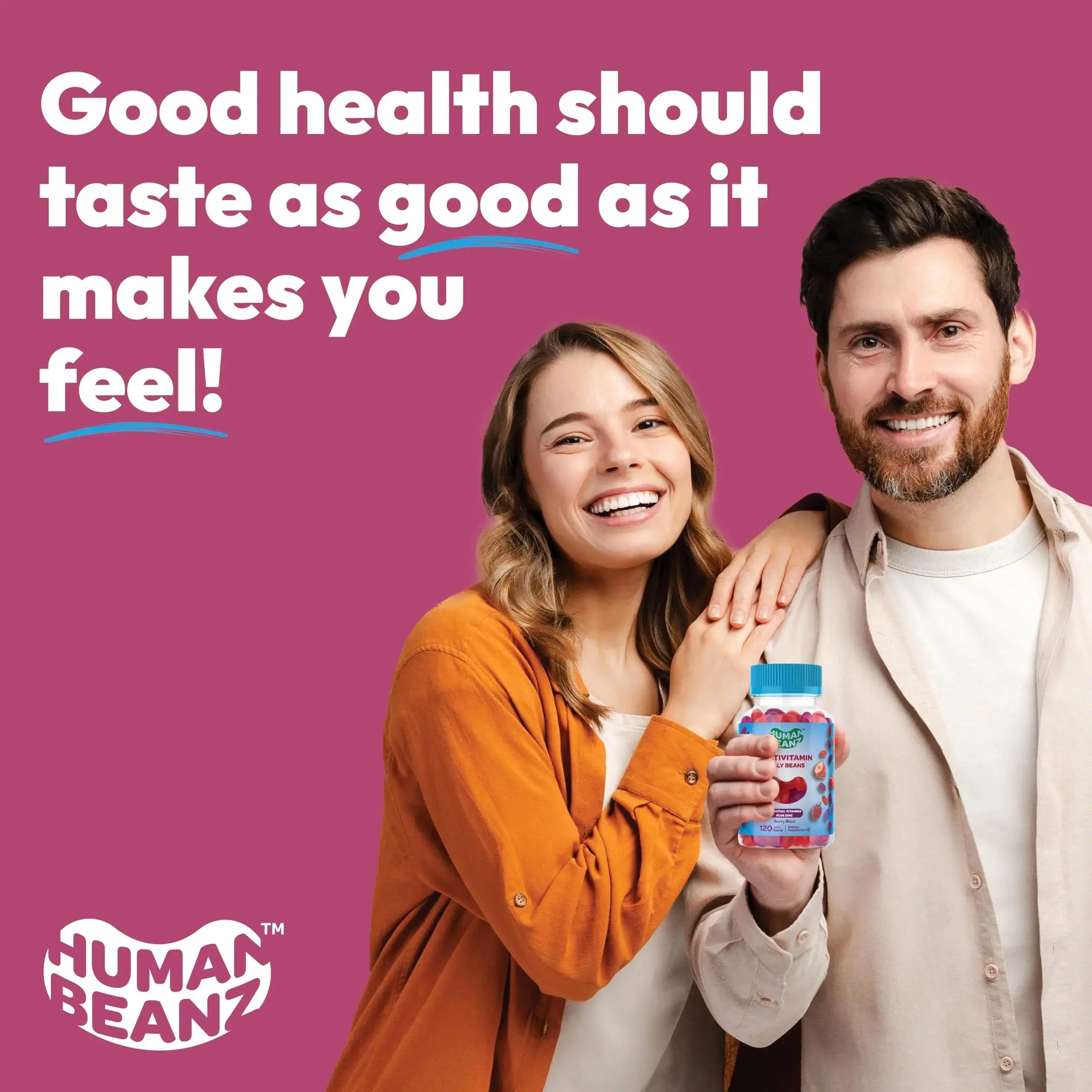 Human Beanz Multivitamin Jelly Bean Gummies with Zinc for Men and Women, Immune Support Dietary Supplements for Adults, Vegetarian Human Beanz Au supplements