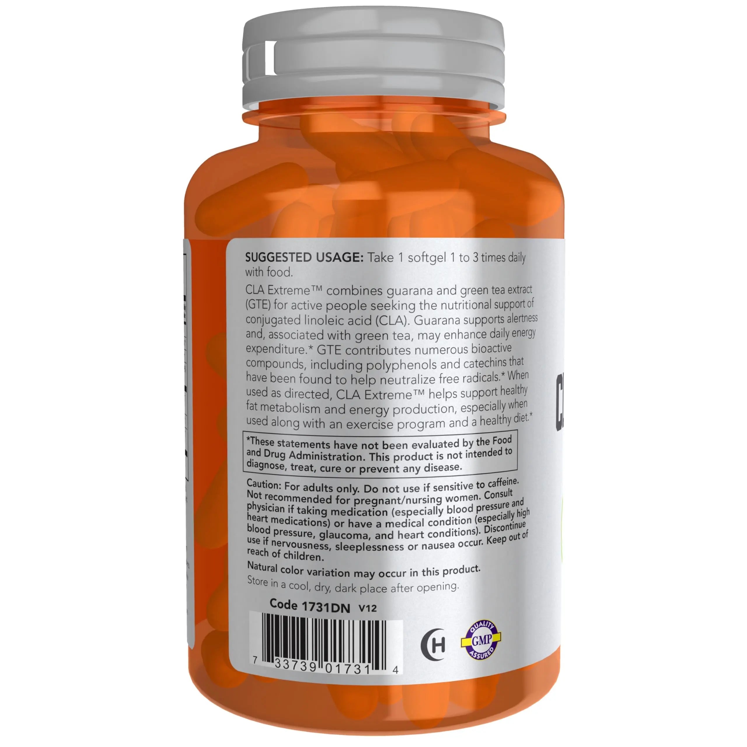 NOW Sports Nutrition, CLA Extreme™ (Conjugated Linoleic Acid) With Guarana & Green Tea NOW Au supplements