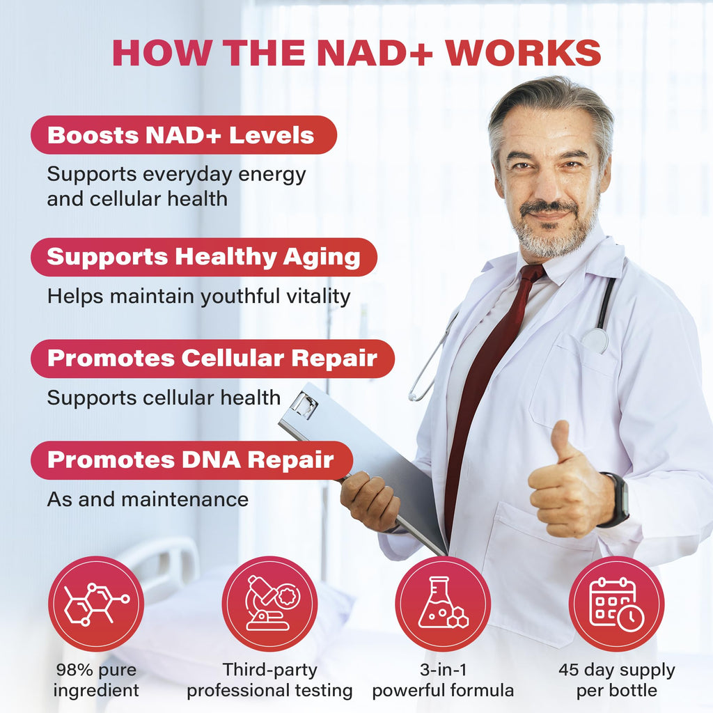 NAD+ 1000mg Liquid Packets Supplement - Premium Nicotinamide Riboside & Resveratrol for Cellular Energy,Advanced NAD Booster for Men & Women (90 Pocket) zooone Au supplements