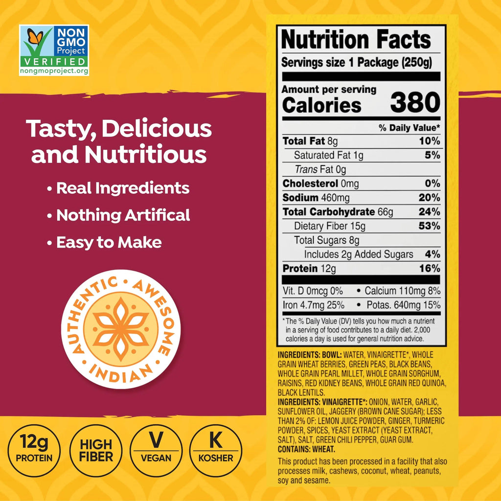 TASTY BITE Indian Protein Bowl, 8.8 Ounce, Pack of 6, Ready to Eat, Microwaveable TASTY BITE Au supplements