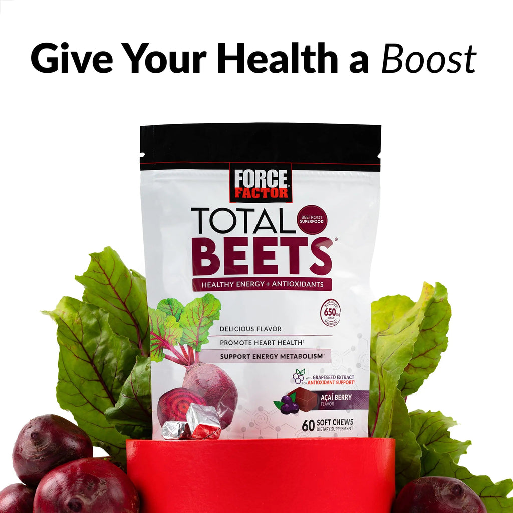 Force Factor Total Beets Soft Chews with Beetroot, Nitrates, L-Citrulline, Grapeseed Extract Force Factor Au supplements