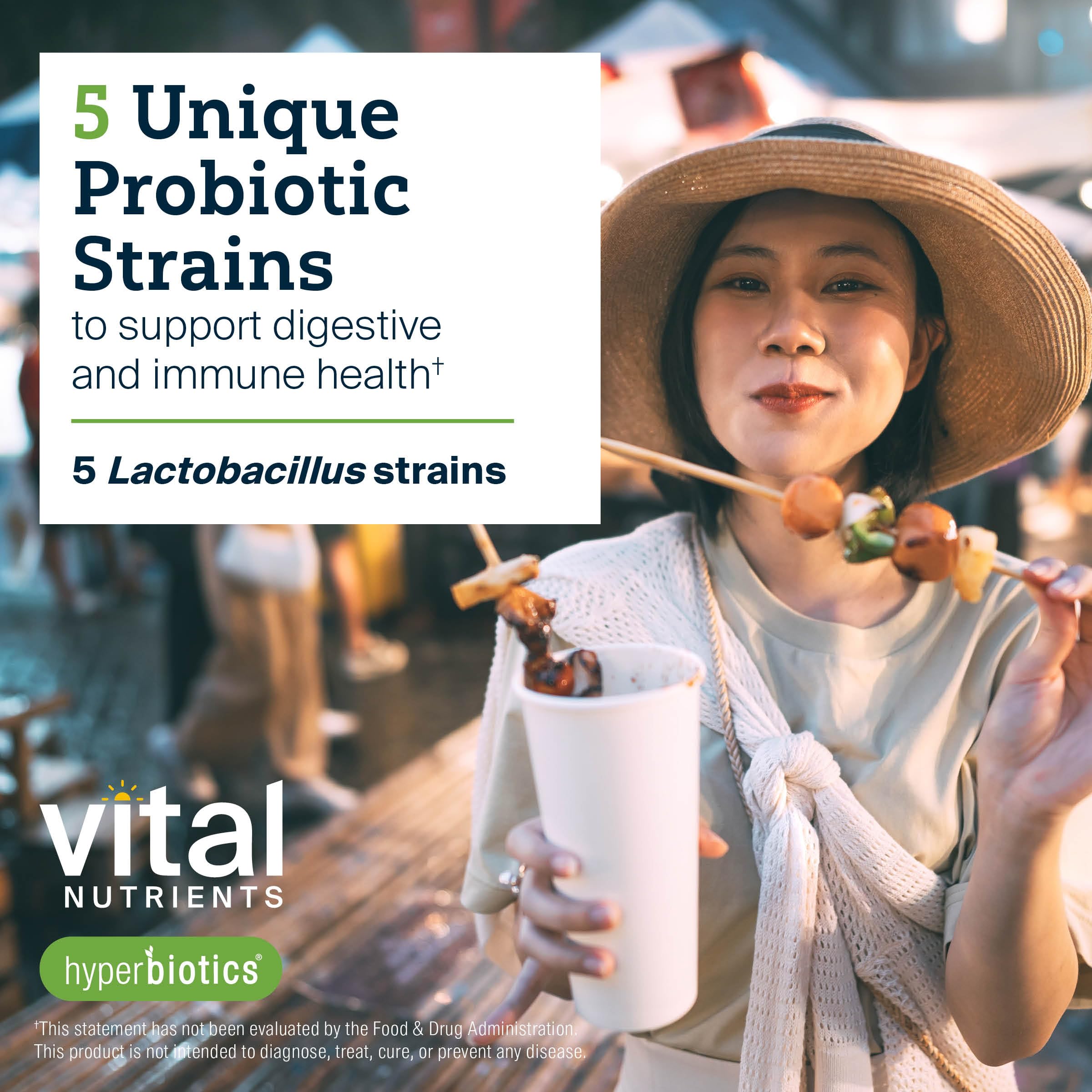 Hyperbiotics Vital Nutrients Prebiotic and Probiotic for Women and Men | 60 Billion CFU | Pre and Probiotics Supports Digestive Health, Constipation, Diarrhea,