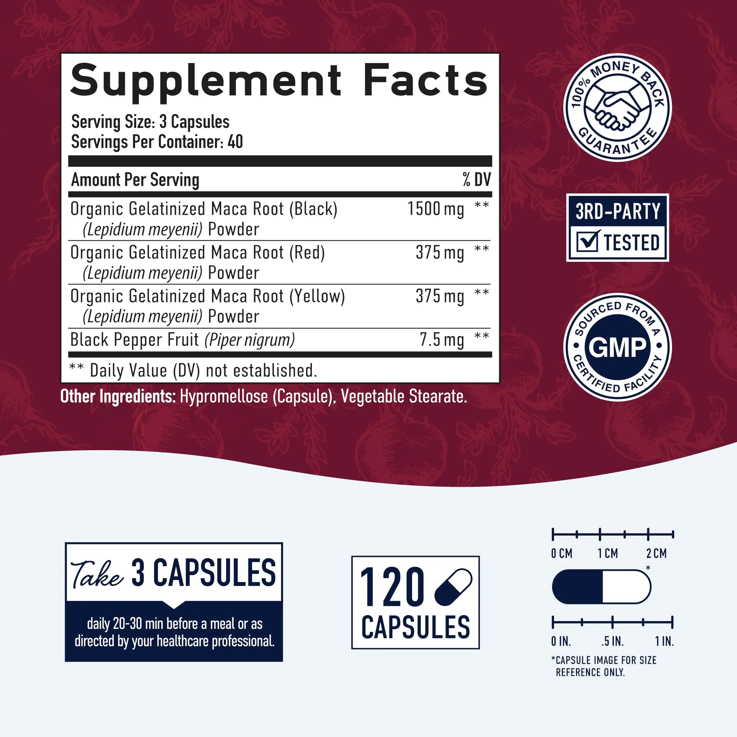 Organic Maca Root Capsules for Women | 2250MG Extra Strength | Red, Black & Yellow SMNutrition Au supplements