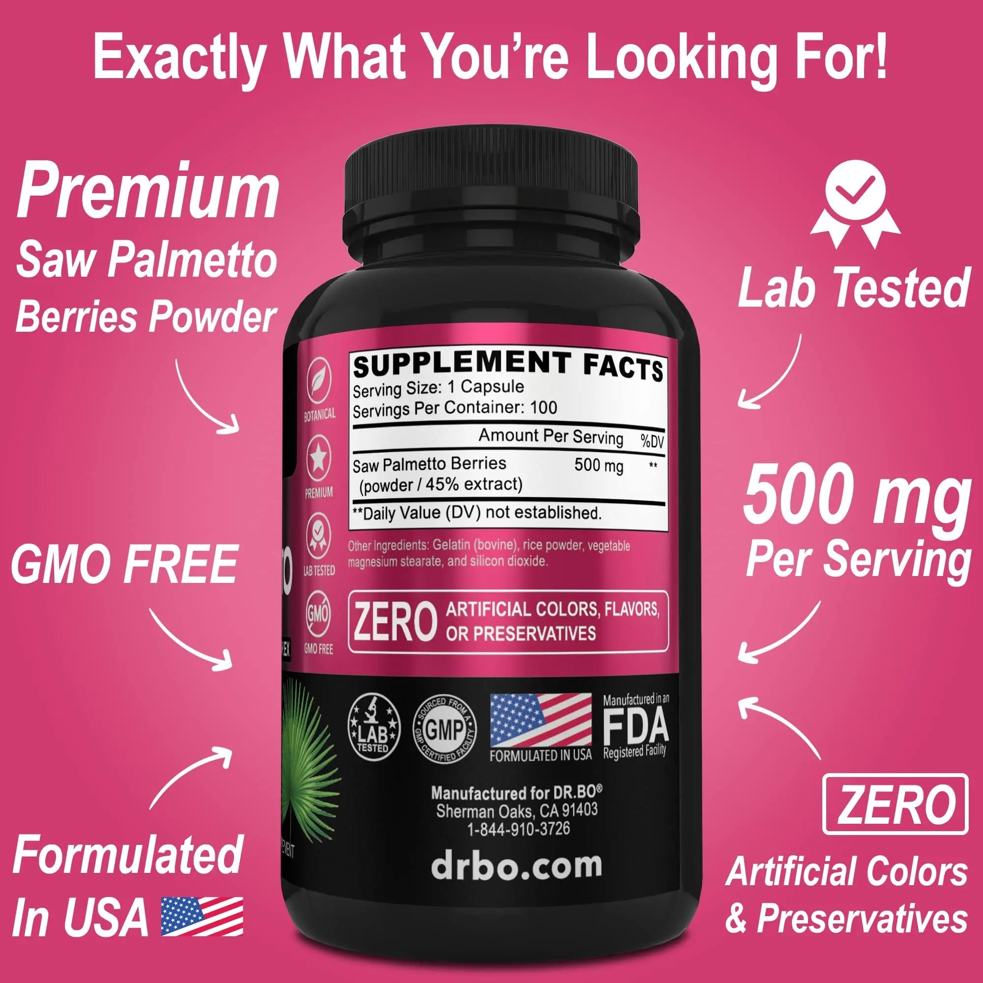Saw Palmetto for Women Hair Loss - DHT Blocker for Women Hair Growth Plus Bladder DR. BO Au supplements