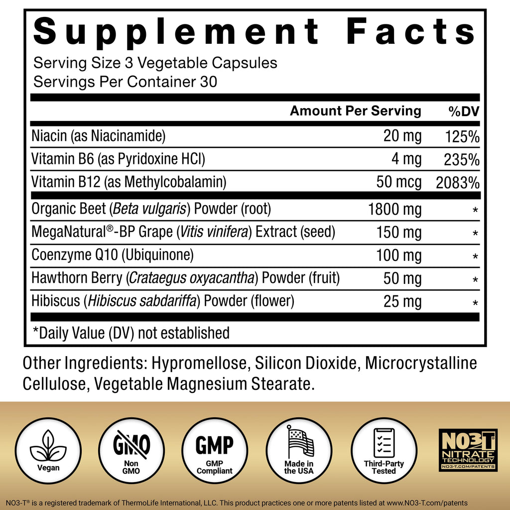 Force Factor Total Beets Ultimate Heart Health, Beet Root Capsules for Blood Pressure Support, CoQ10, Organic Beet Root Powder, Hawthorn Berry