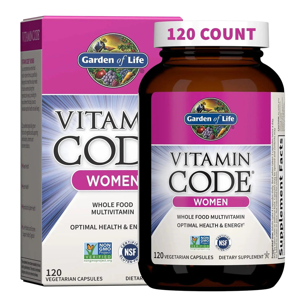 Garden of Life Vitamin Code Women's and Men's Multivitamins Bundle, 120+75 Capsules Garden of Life Au supplements