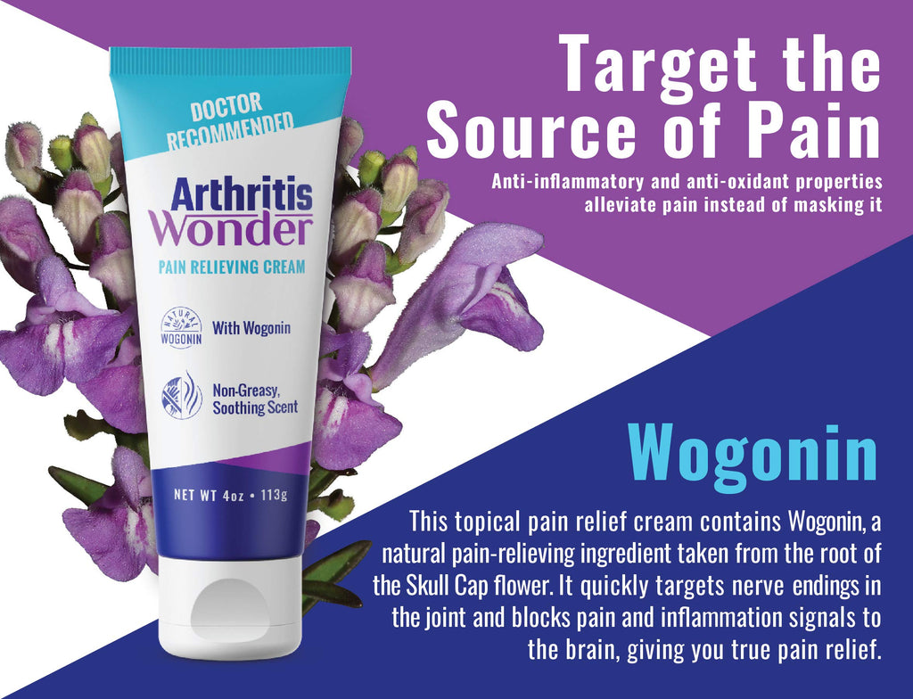 Arthritis Wonder Pain Relief Cream, 4 oz – Arthritis Pain Relief Cream for Hand, Knee, Foot and Wrist Joints – Fast-Acting, Deep Penetrating, Non-Greasy Formula with Natural Wogonin - 2 Pack Arthritis Wonder Au supplements