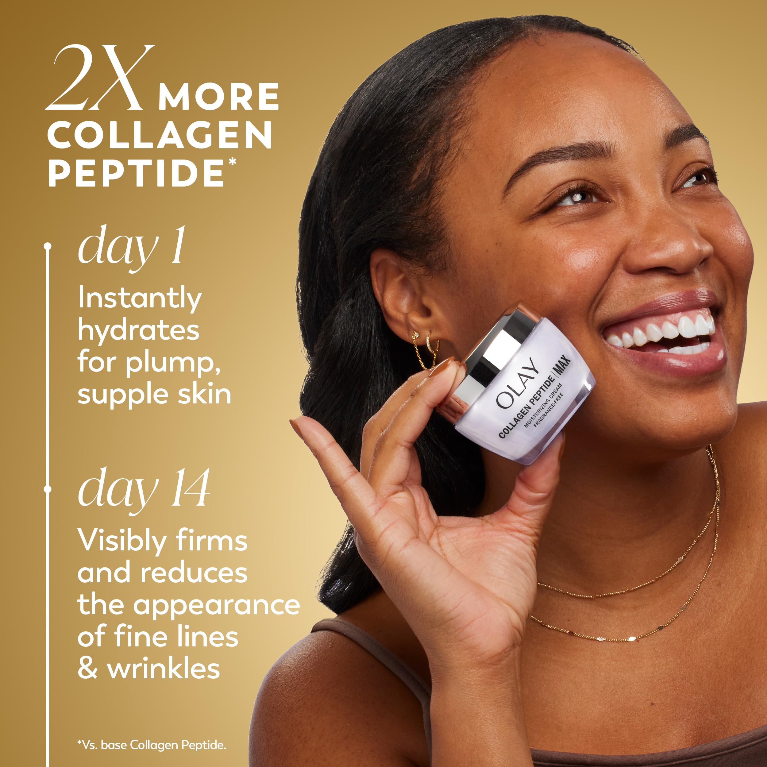 Olay Collagen Peptide Face Moisturizer, Firming Cream for Women, Fragrance-Free, Non-Greasy - Hydrating, Anti-Aging, Anti-Wrinkle