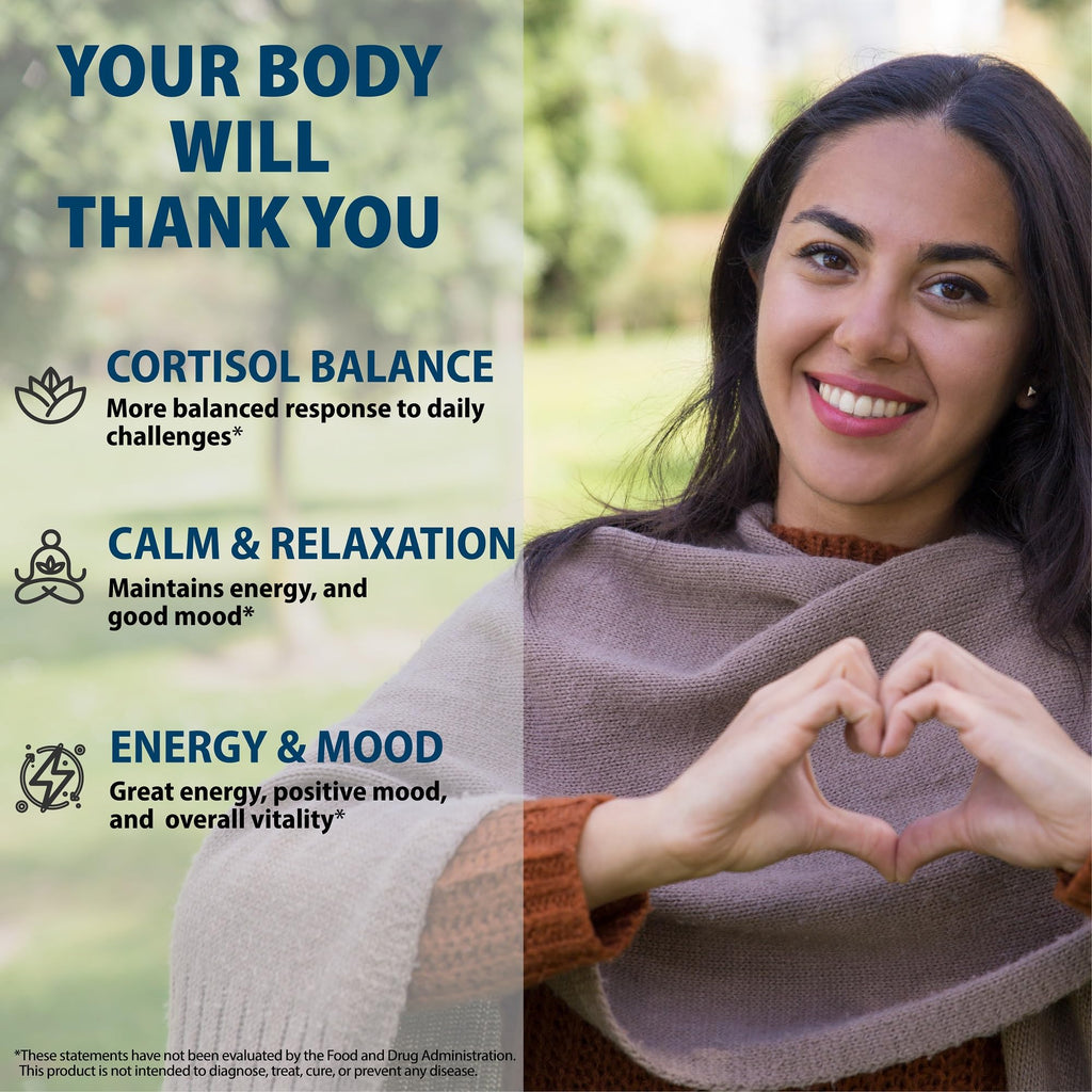 StrongVit Cortisol Supplements for Women and Men with Magnesium, Ashwagandha & L-Theanine. High Cortisol Reducer, Manager, Detox,