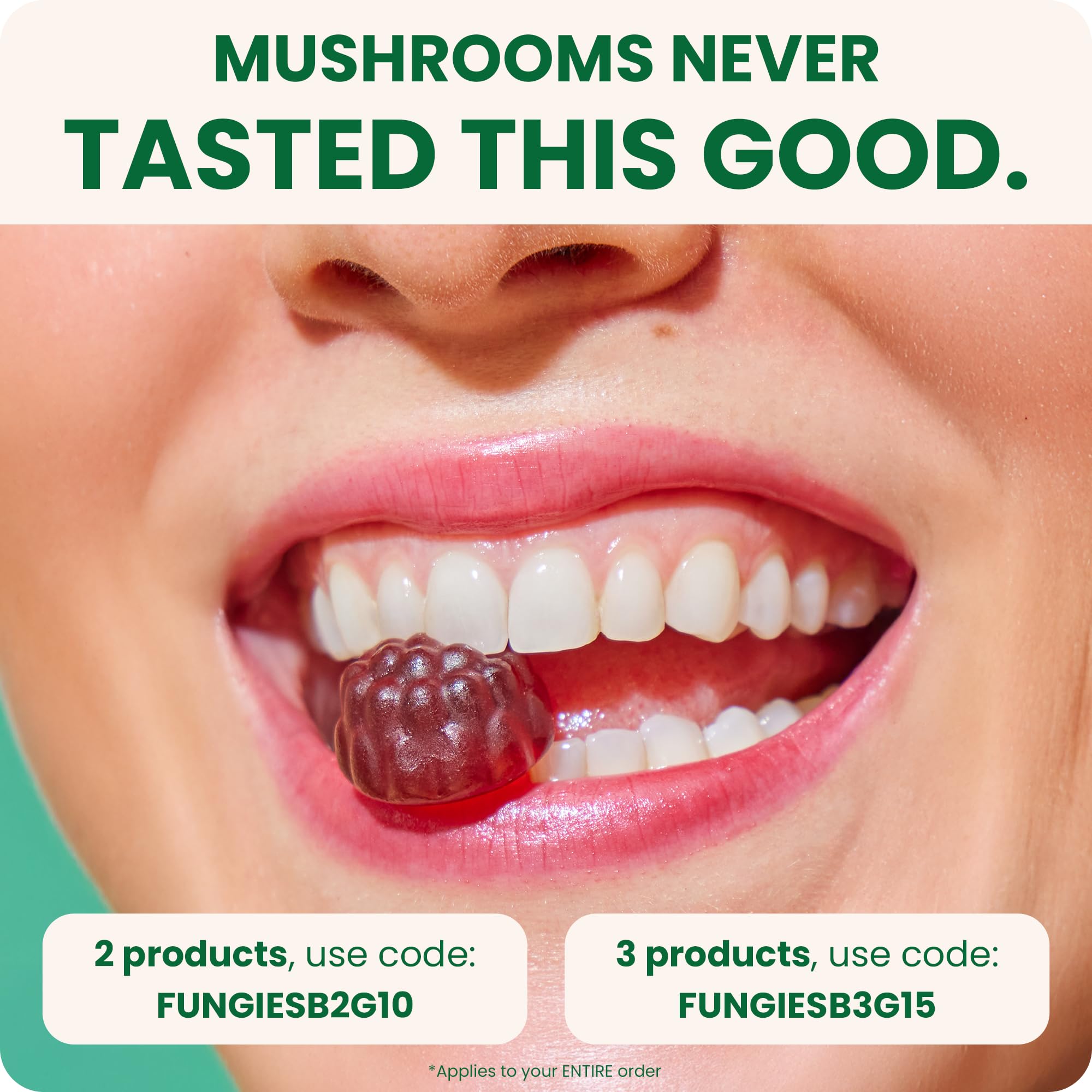 Fungies Lion's Mane Mushroom Gummies, Mixed Blueberry & Strawberry Flavor - Mushroom Supplement Gummy for Adults & Children Supports Brain Health, Cognitive Function