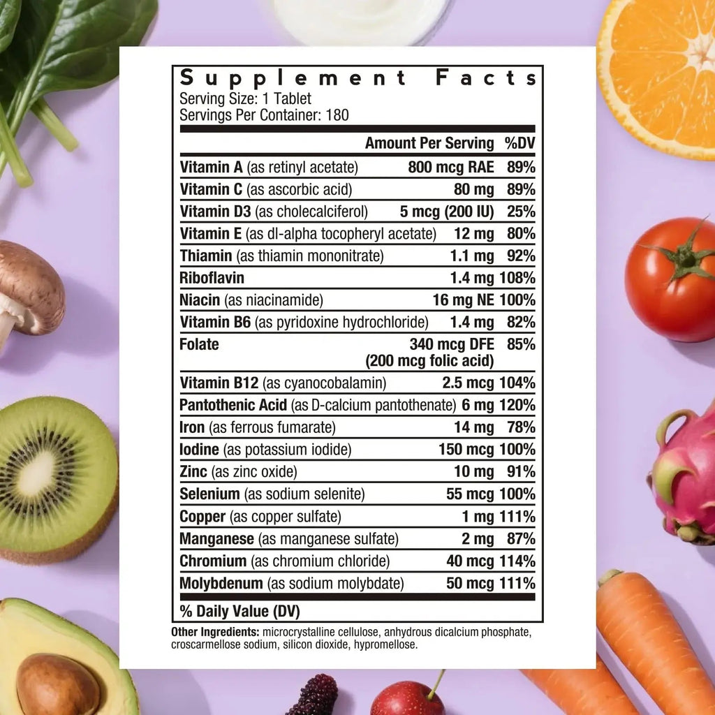 Doctor's Recipes Multivitamin for Women & Men, Immune, Energy & Brain Health Support, Vitamin A, C, D3, E, B6, B12, Folic Acid Doctor's Recipes Au supplements