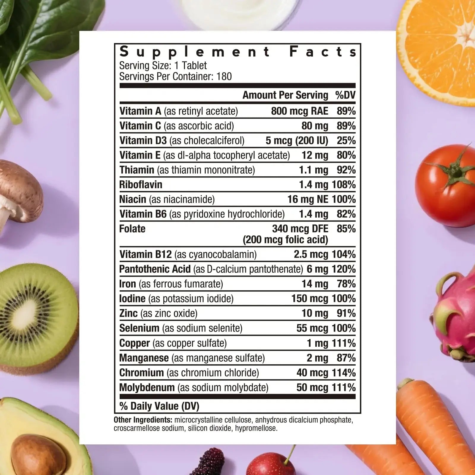 Doctor's Recipes Multivitamin for Women & Men, Immune, Energy & Brain Health Support, Vitamin A, C, D3, E, B6, B12, Folic Acid Doctor's Recipes Au supplements