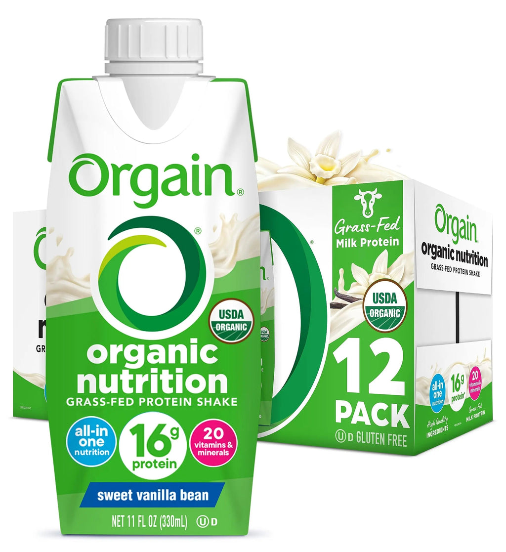 Orgain Organic Nutritional Protein Shake, Vanilla Bean - 16g Grass Fed Whey Protein Orgain Au supplements