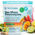 TrueSeaMoss Electrolytes Powder Packets – Made in USA – 16 Stickpacks – Hydration Powder with Sea Moss with Potassium – No Sugar Drinks – Variety Pack