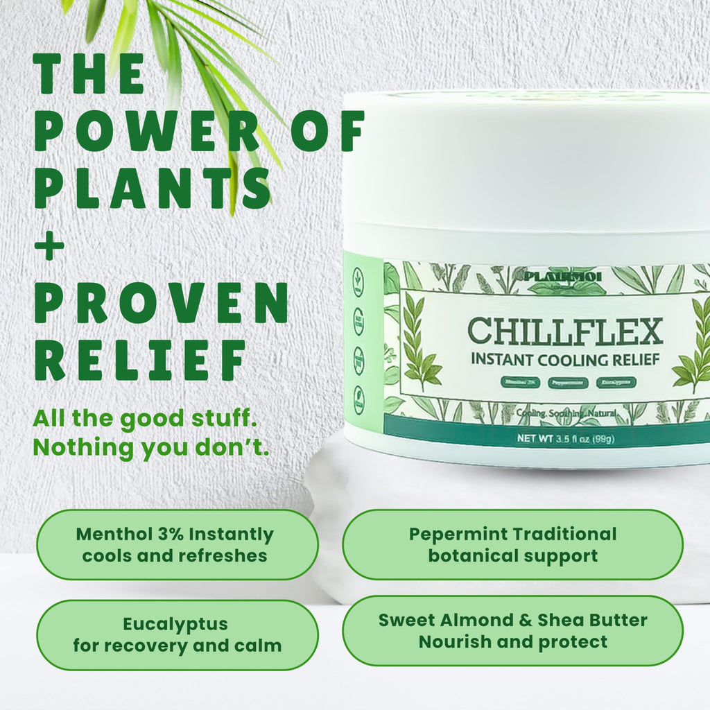 PLAIRMOI CHILLFLEX Pain Relief Gel for Muscle Aches, Joint Pain, Discomfort & Inflammation – Fast Acting, Cooling, Non-Greasy with 3% Menthol & Eucalyptus – 3.5 oz, 1-Pack PLAIRMOI Au supplements