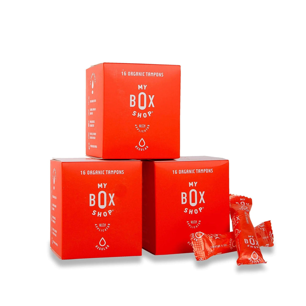 MYBOXSHOP Organic Tampons - 100% Pure Organic Cotton Tampons with BPA-Free Applicator MYBOXSHOP Au supplements