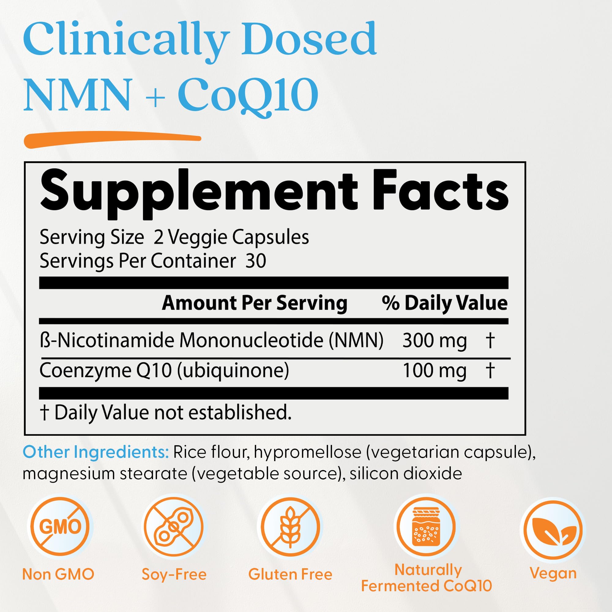 Doctor's Best NMN + CoQ10 Supplement for Women & Men - Supports NAD+ Production & Cellular Energy, Beta Nicotinamide Mononucleotide 150 mg & Coenzyme Q10 50 mg per Capsule, Vegan, Non GMO- 60 Veg Caps Doctor's BEST Au supplements