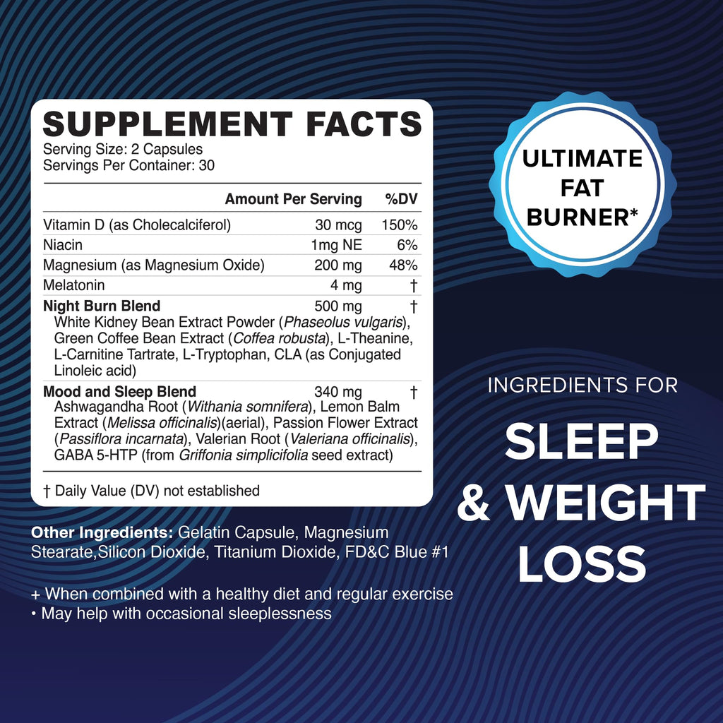 Night Time Fat Burner | Weight Loss Support for Women | Appetite Suppressant, Carb Block MAV NUTRITION Au supplements