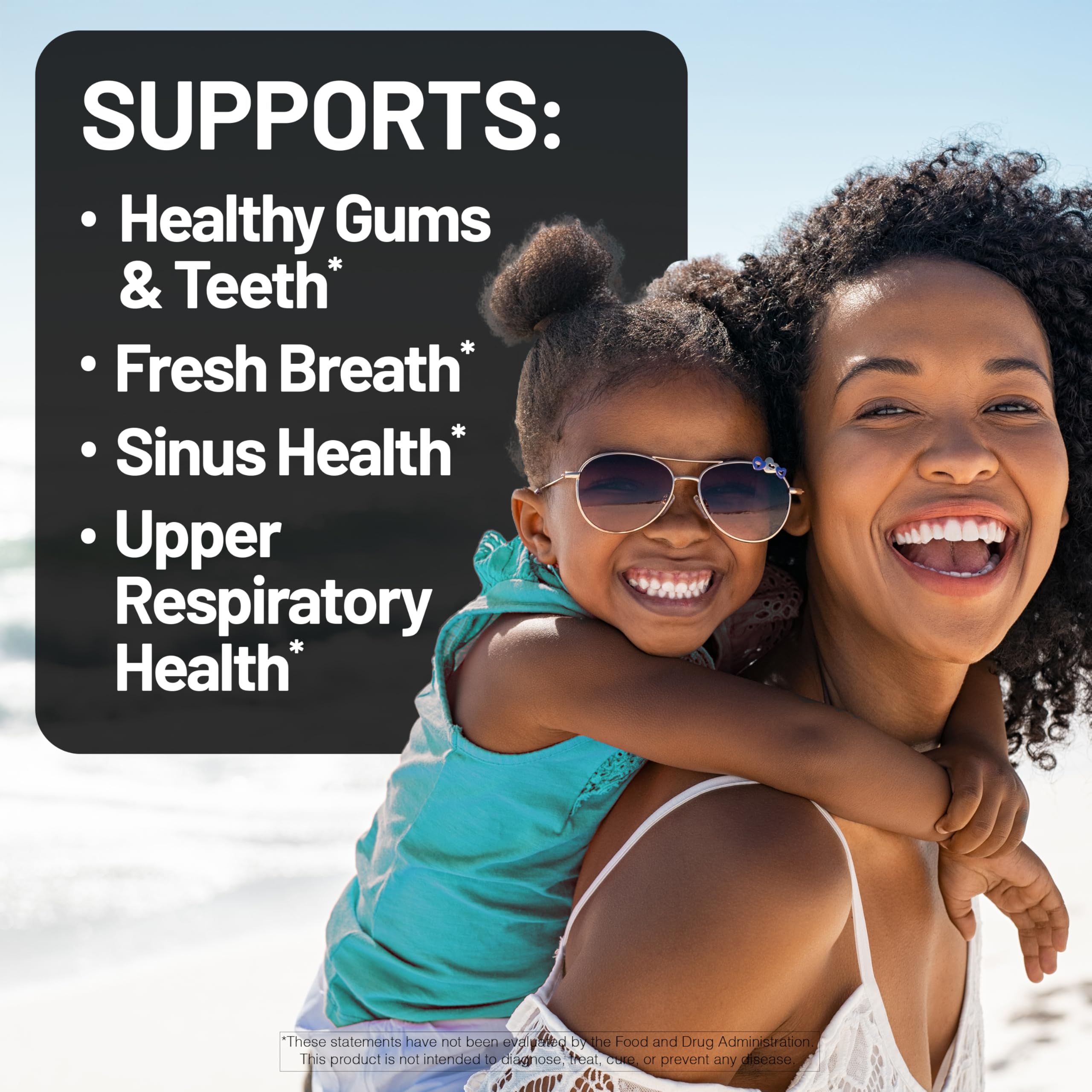 NatureWise Oral Probiotics for Mouth Bad Breath - Chewable Sugar-Free Mint - Lactobacillus reuteri Chewable - Oral Probiotics For Kids & Adults