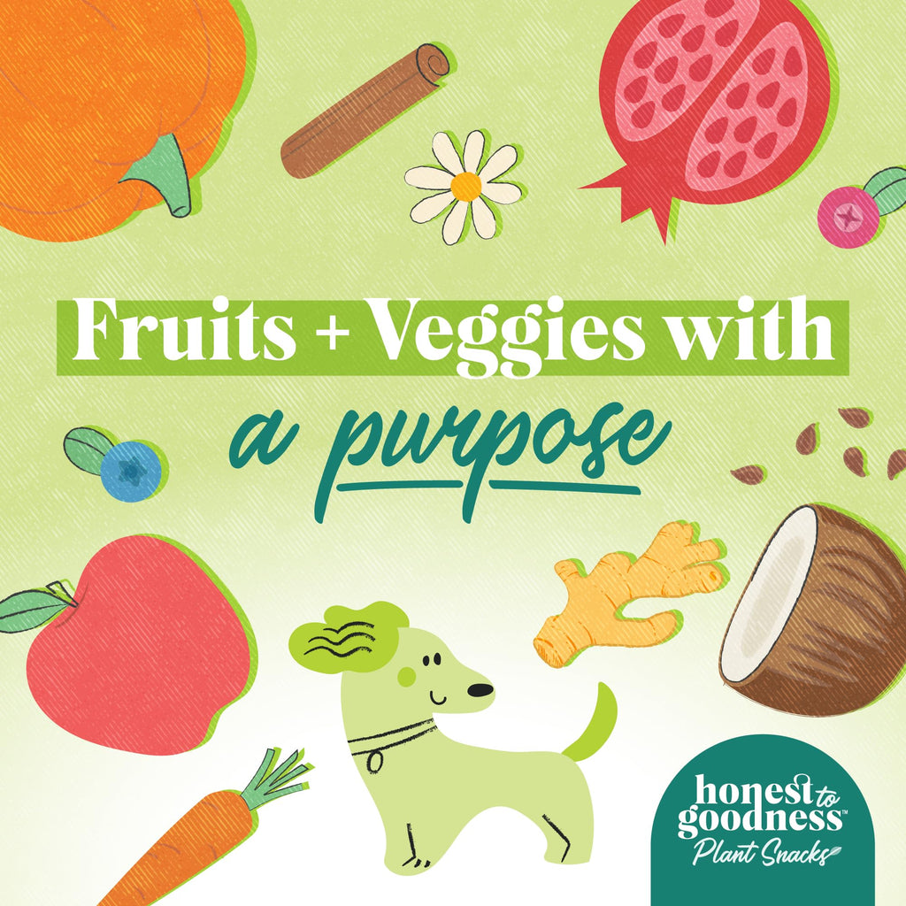 Honest to Goodness Plant Snacks Dog Treats, Enriched with Omega 3s & Postbiotics, 8oz Variety Pack, 6 Bags Honest to Goodness Au supplements