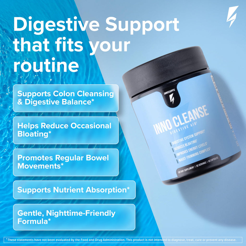 InnoSupps Inno Cleanse 14 Day Colon & Detox Flush, Waist Trimming Complex, Gut Cleanse, Digestive System Support, Stool Softener & Reduced Bloating