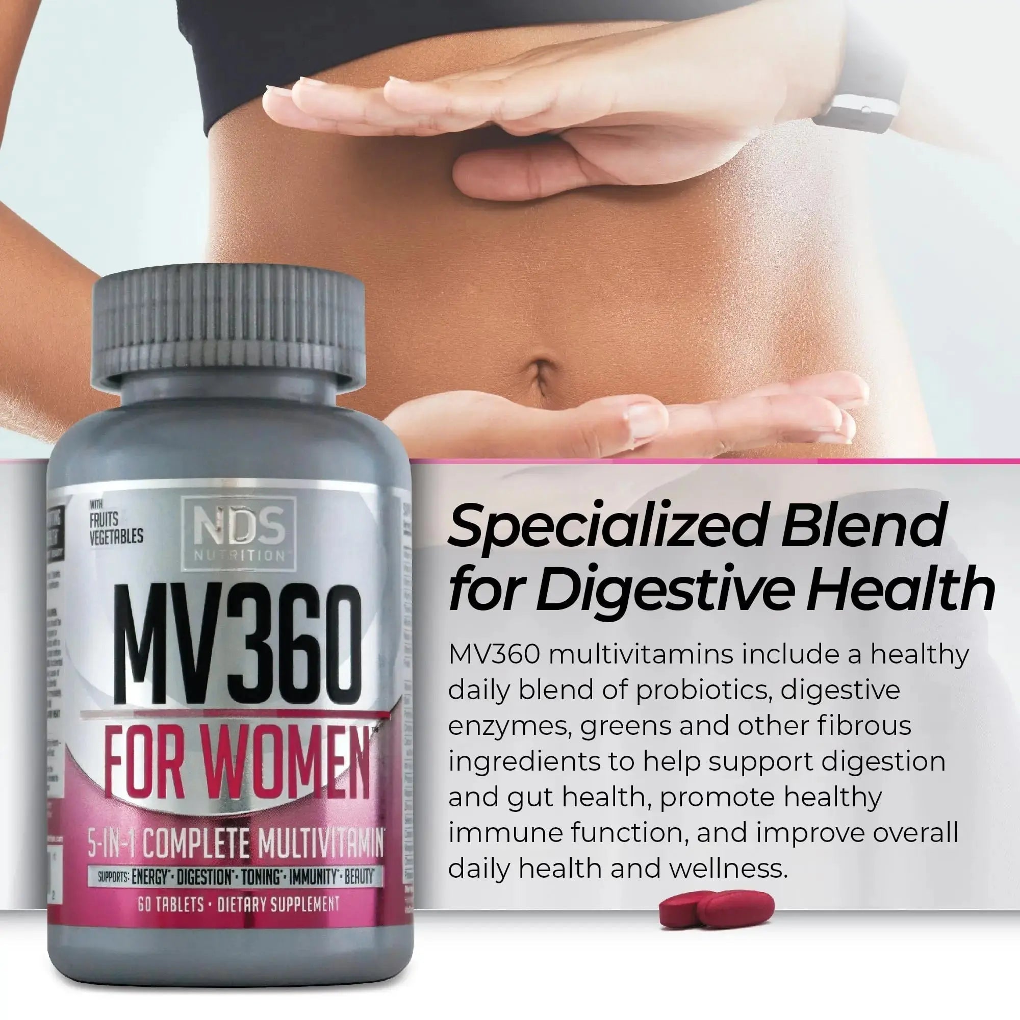 FitLife Brands Women's Nutrition MV360, 5-in-1 Complete Multivitamin with Essential Vitamins for Energy, Digestion, Toning, Immune Support FitLife Brands Au supplements