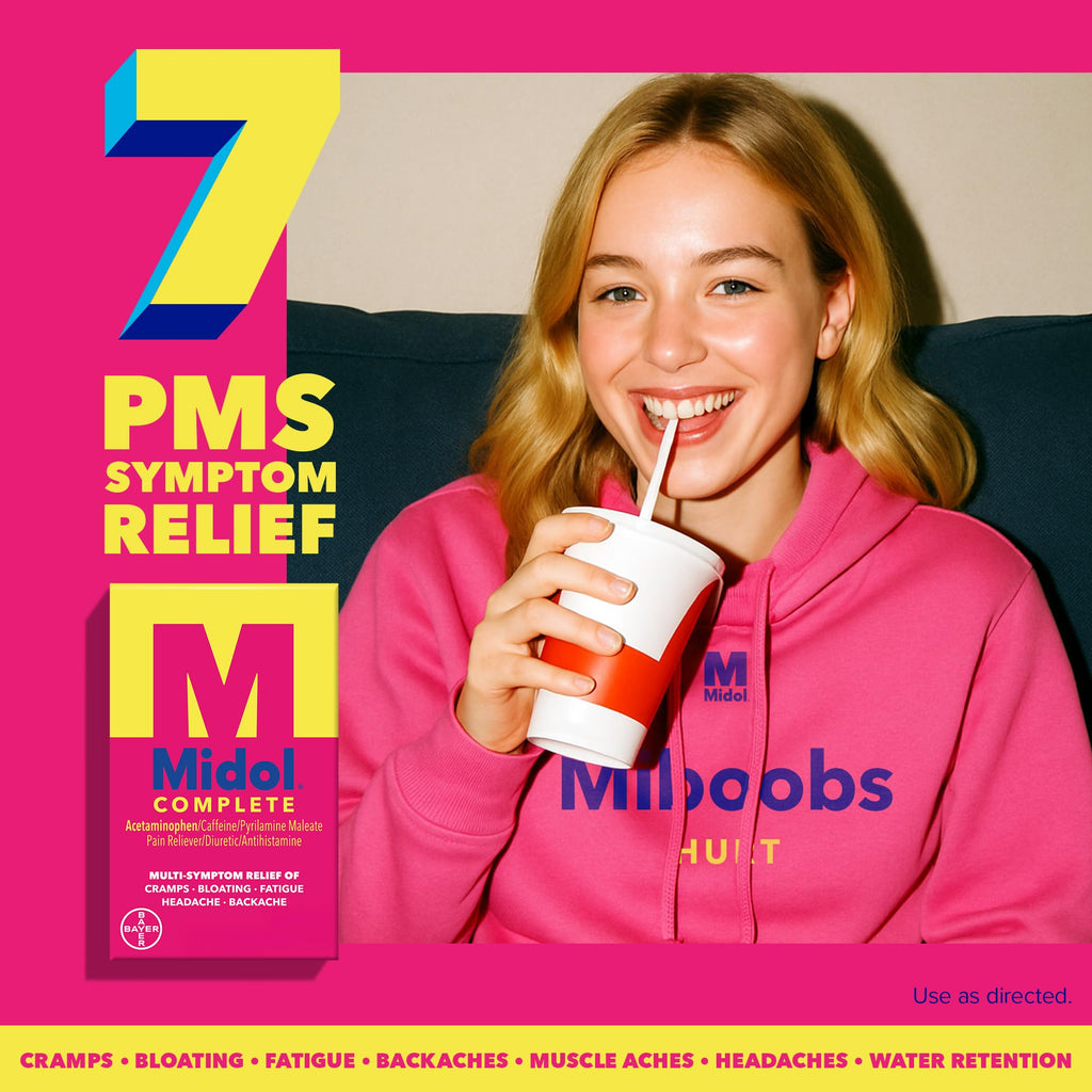 Midol Complete Menstrual Pain Relief Caplets, 40 Count - Provides Cramp, Headache, and Bloating Relief Midol Au supplements