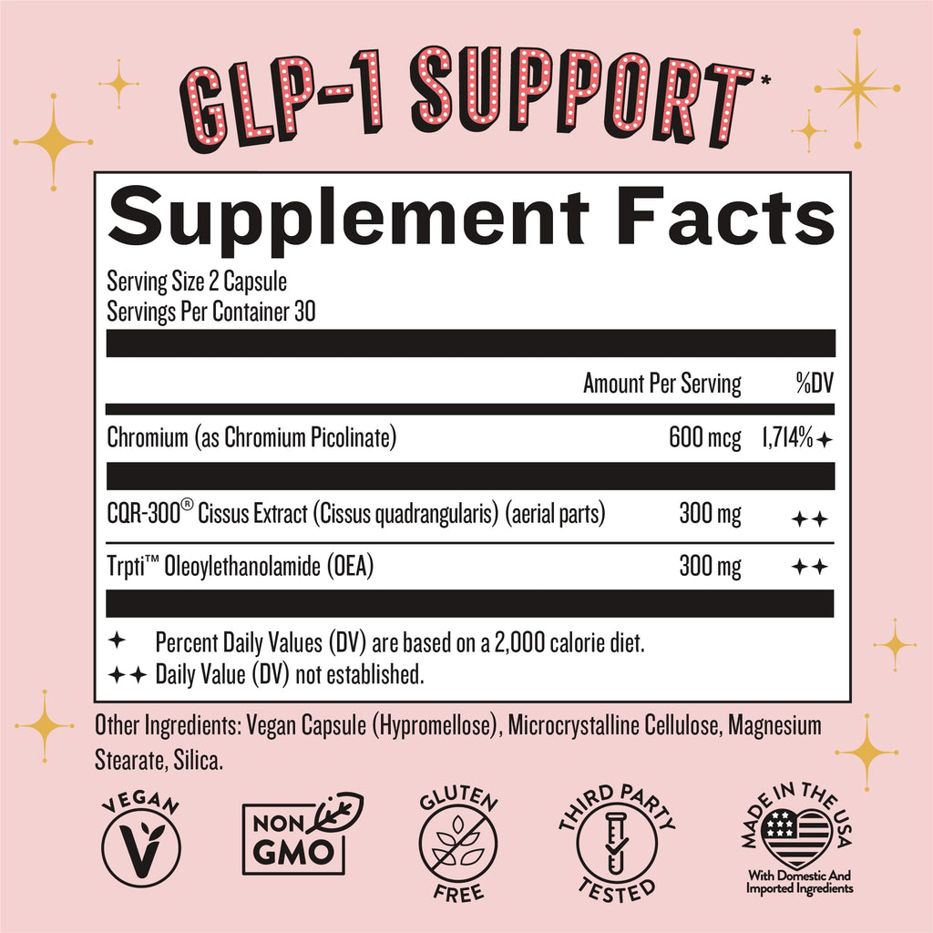 Plus Supplement for Weight Management Appetite Control for Women w Trpti OEA, CQR-300 & Chromium, Supports Natural Fullness Signals & Hunger, Metabolism Support Supplement Legendairy Milk 1-Pack