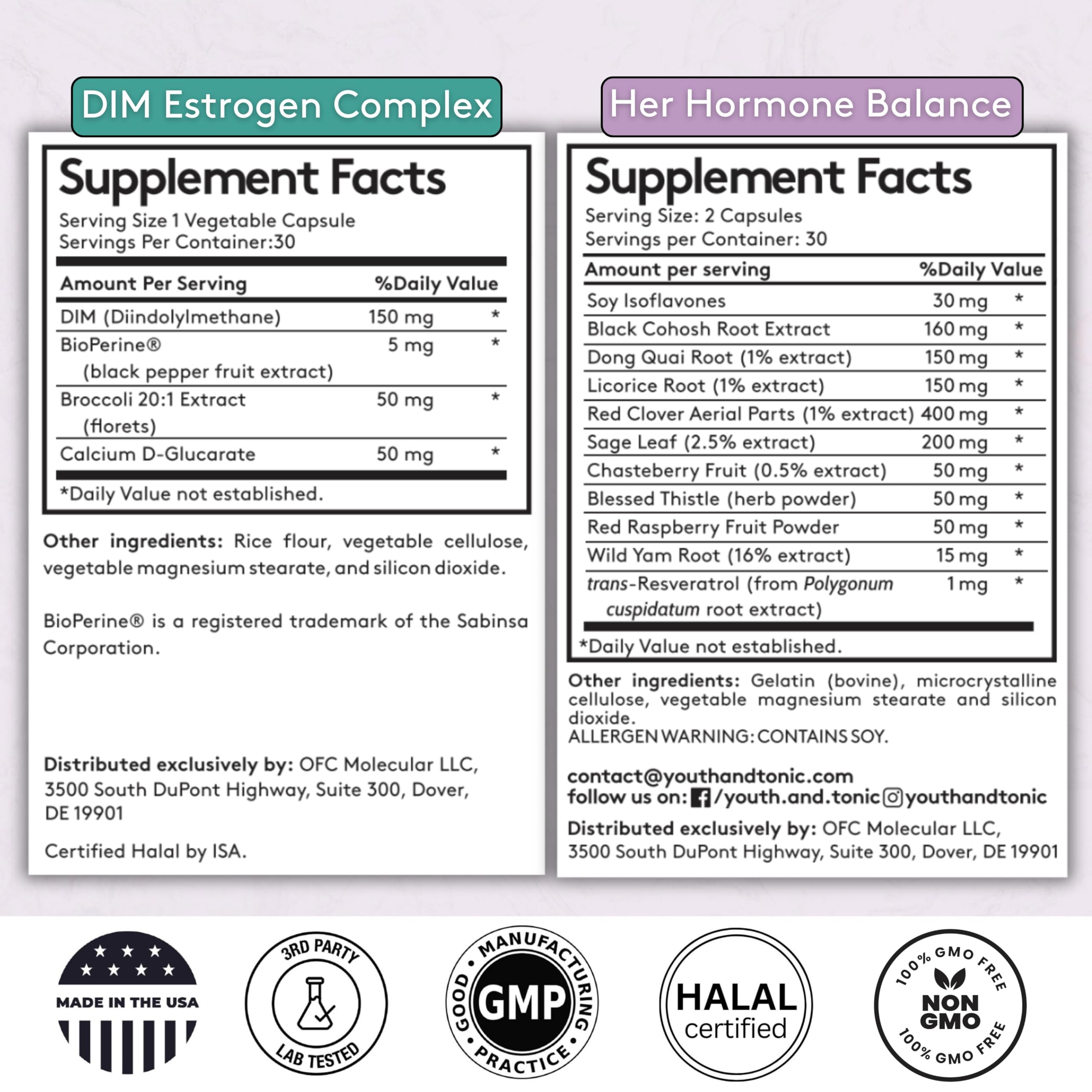 Youth & Tonic DIM Supplement for Women – Estrogen Metabolism & Hormonal Support – Menopause, Perimenopause & Premenopausal Bundle, 90 Capsules Youth & Tonic Au supplements