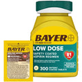 Bayer Aspirin 81mg Enteric Coated Tablets 300ct and 2 Count Travel Pack of Genuine Aspirin 325mg Coated Tablets Bayer Au supplements