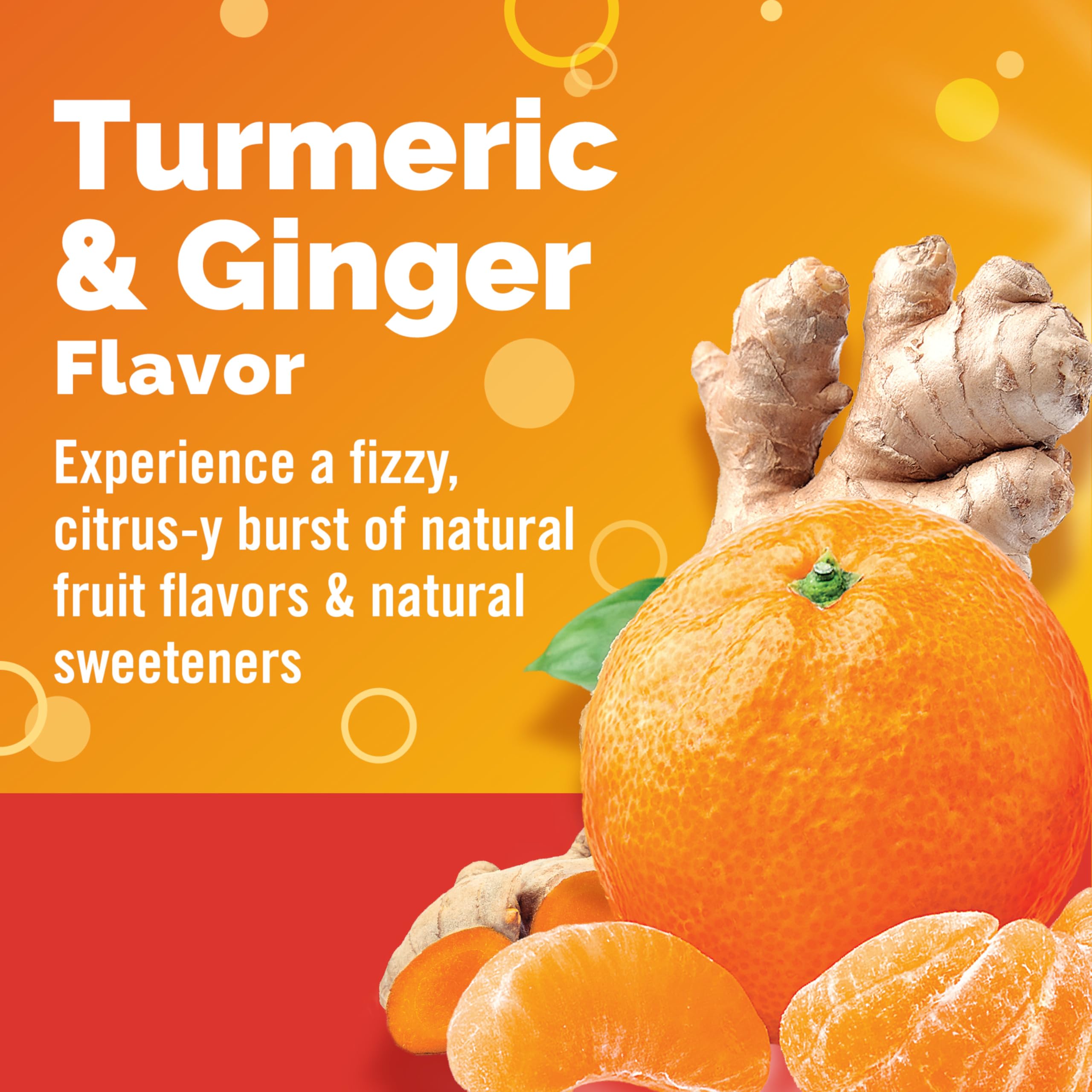 Emergen-C Citrus-Ginger Fizzy Drink Mix, Turmeric and Ginger, Immune Support, Natural Flavors