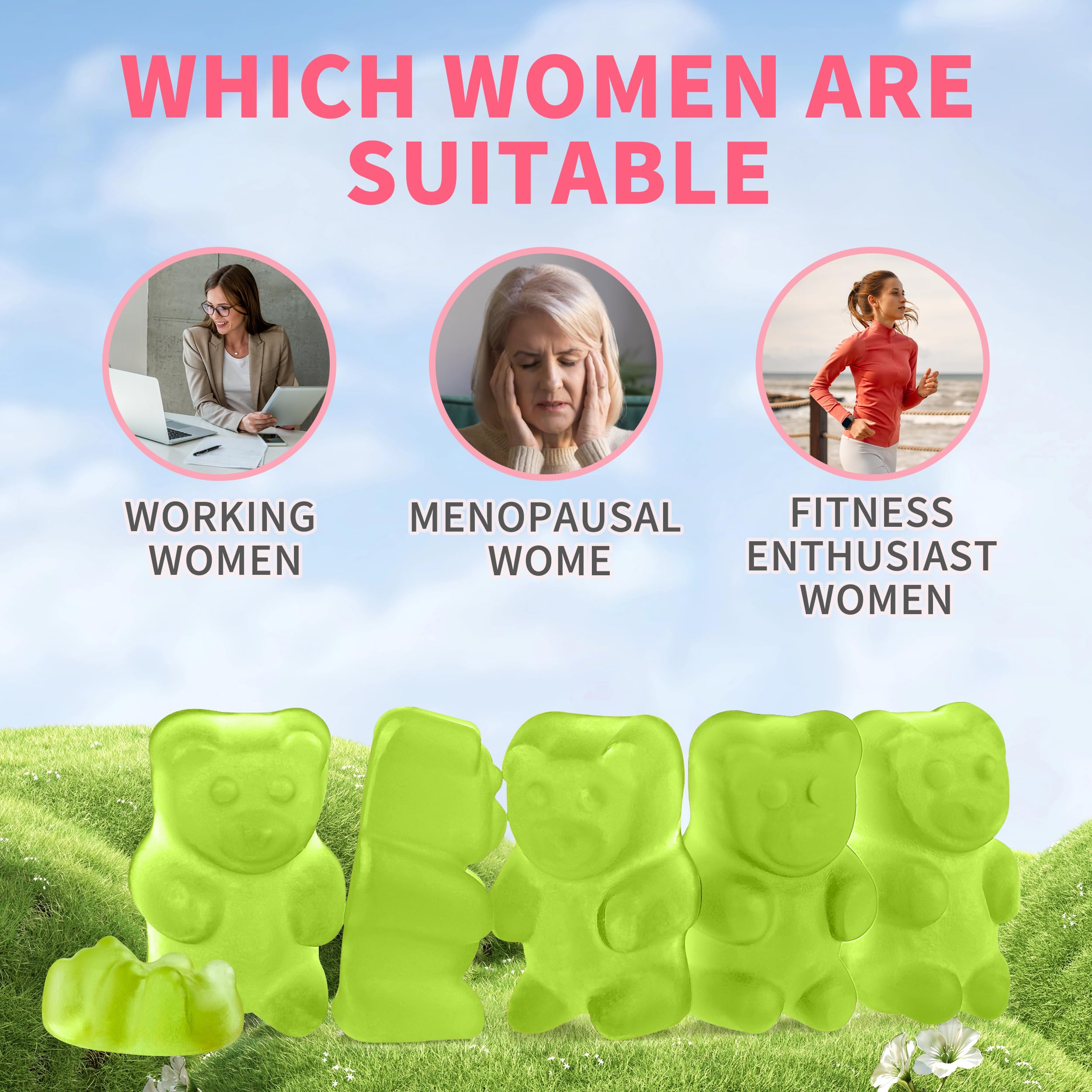 Cortisol Gummies for Women,Cortisol Manager with Ashwagandha,Magnesium,L-theanine,Phosphatidylserine,Rhodiola Rosea,Black Pepper for Mood Support,Adrenal Balance,Sleep,Vegan,Apple Flavor,60 Count Hudetex Au supplements