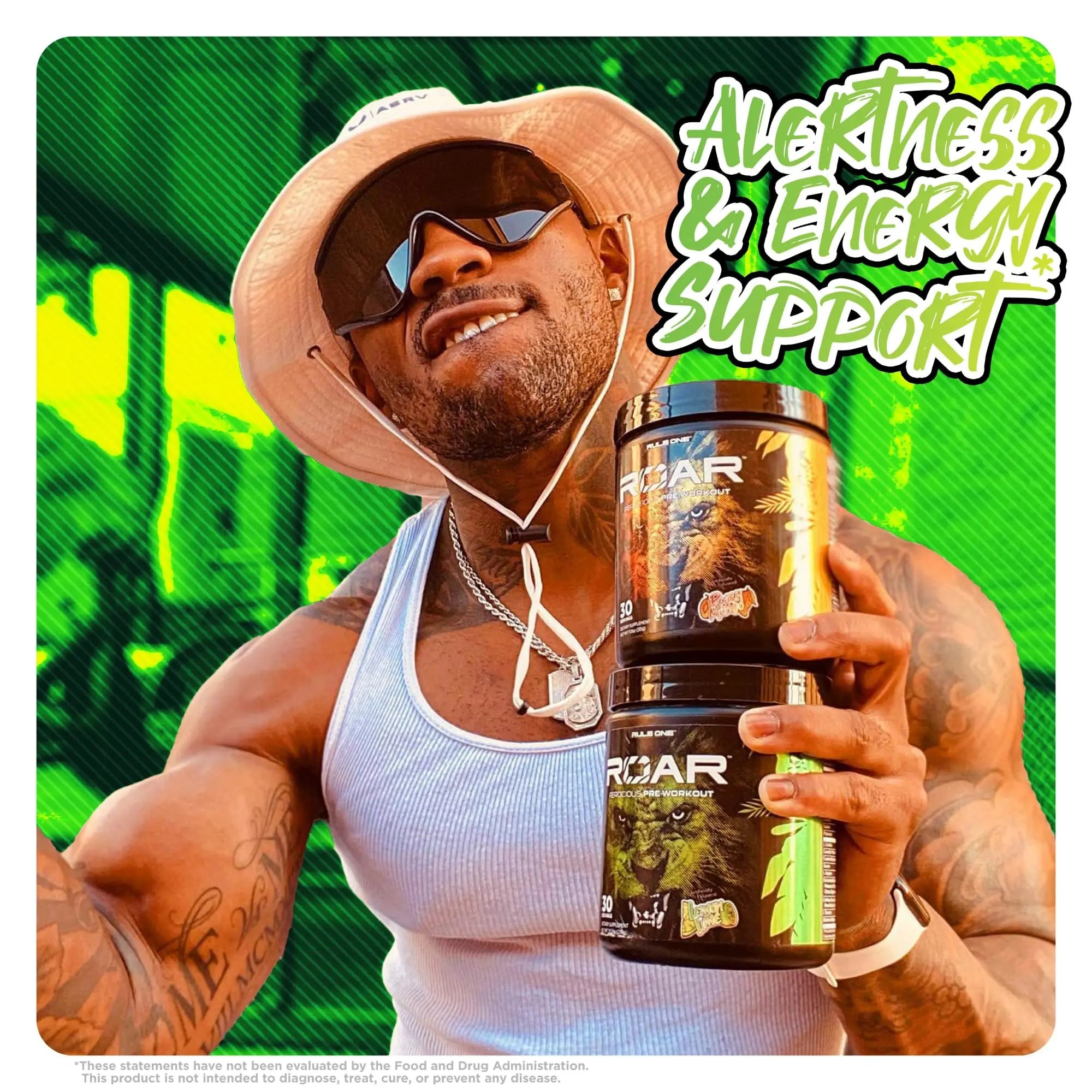 Rule 1 R1 Roar, Lemon Lime - 9.52 oz - Pre-Workout Powder - with Creatine, Beta-Alanine Rule 1 Proteins Au supplements