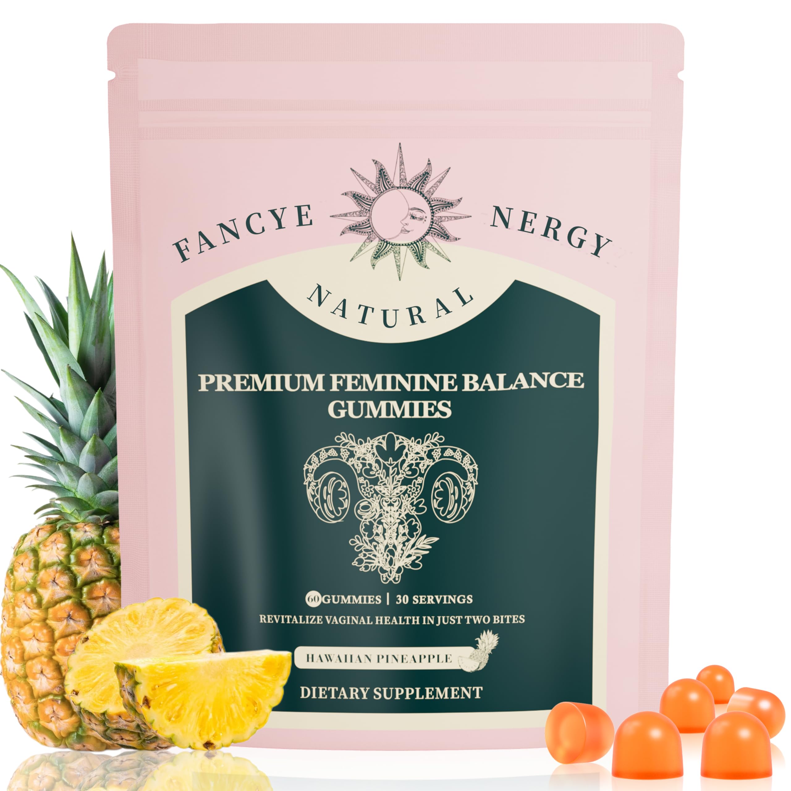 Shytrouy Premium Feminine Balance Gummies for Women - Hawaiian Pineapple Flavor for Women pH Balance & Digestive Health, Immune Support - 58 C Shytrouy Au supplements