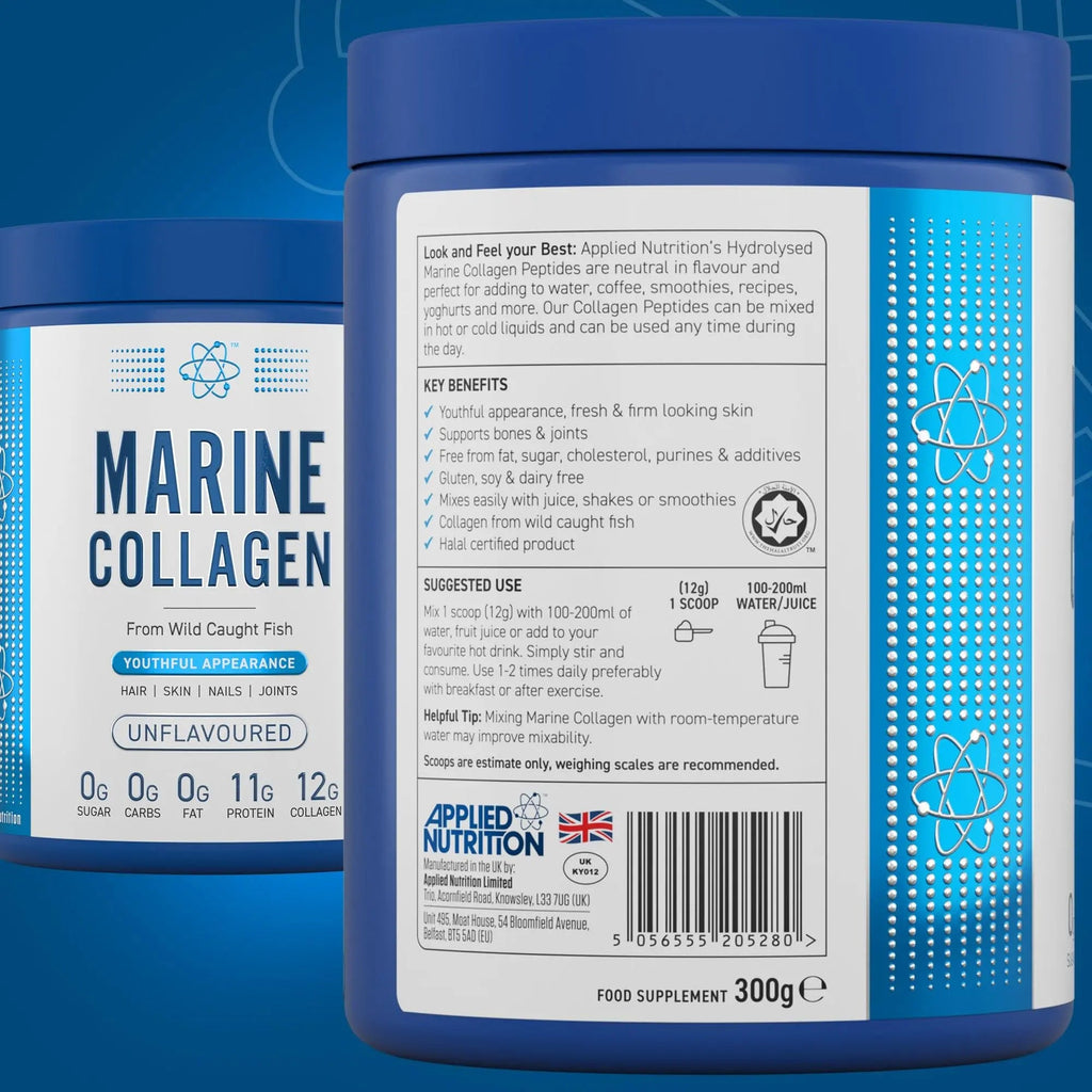 Applied Nutrition Marine Collagen Powder - Hydrolysed Collagen Protein, Healthy Skin, Hair, Nails Applied Nutrition Au supplements
