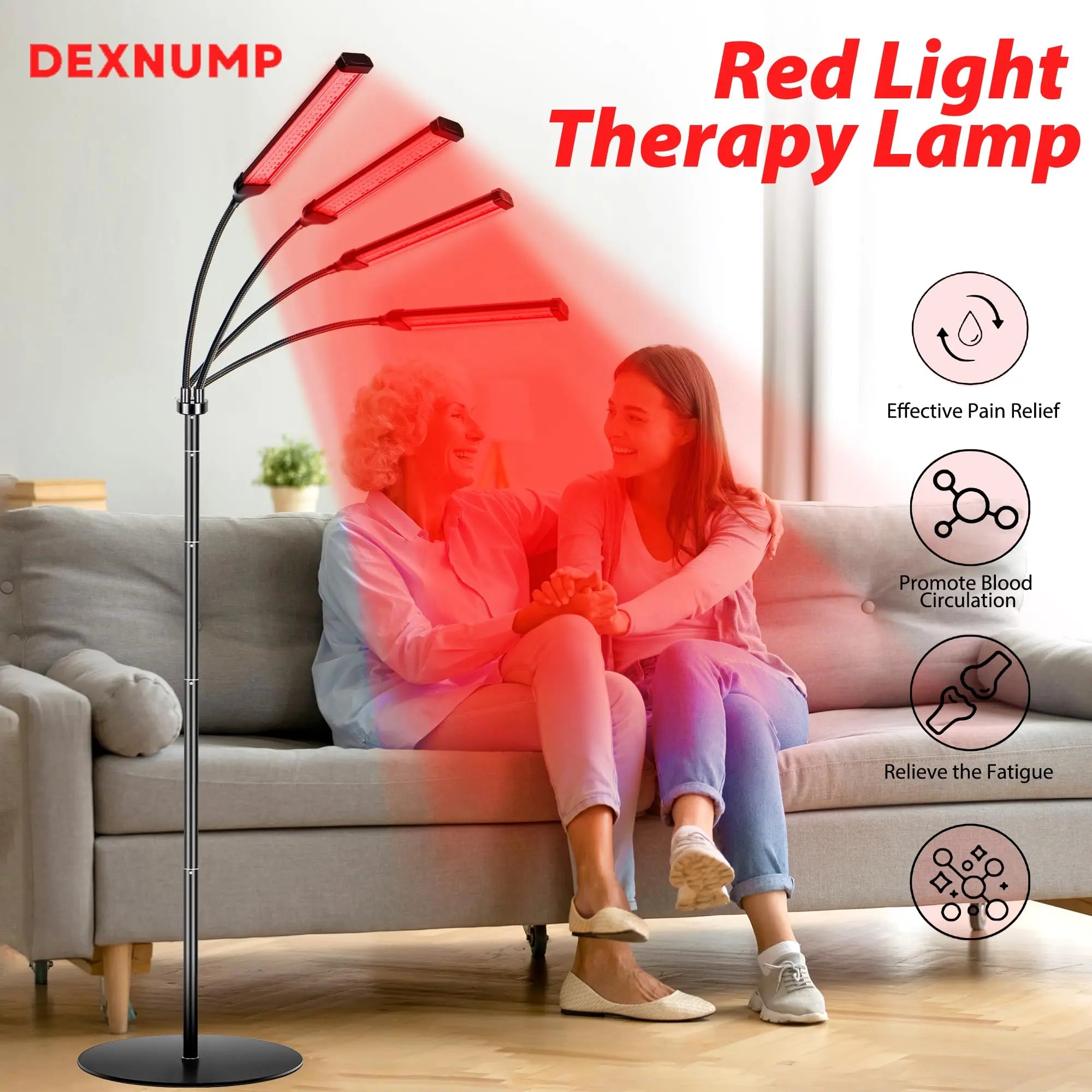 Dexnump Red Light Therapy for Face, 324 LEDs Red Light Therapy Lamp Height Free Adjustment Infrared Dexnump Au supplements