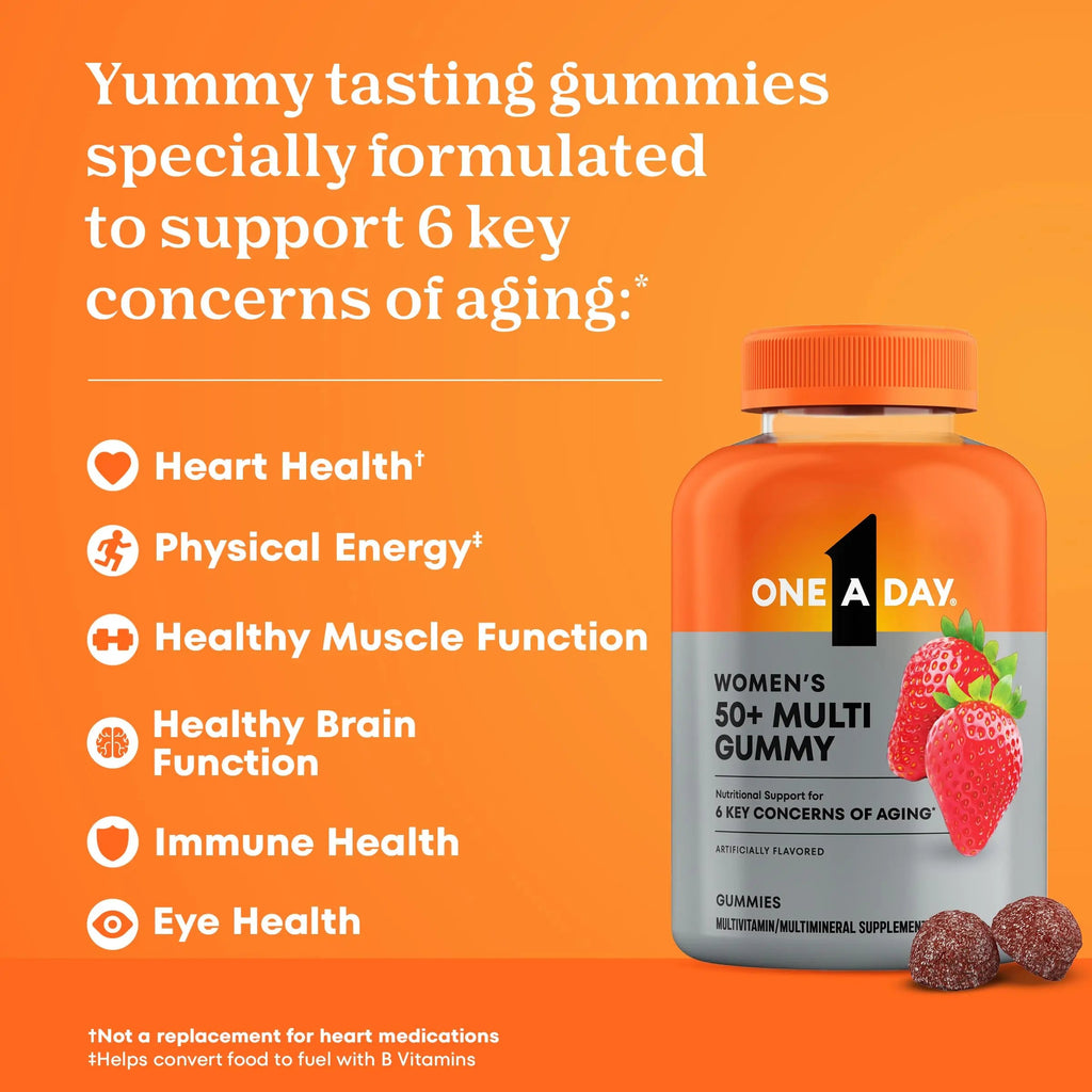 One A Day Multivitamin for Women 50 and Over, Women's Multivitamin Gummy 50 plus for Immune Support ONE A DAY Au supplements