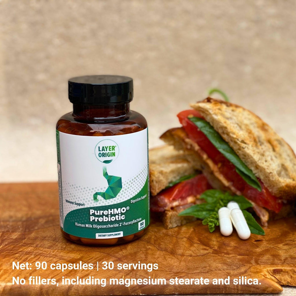 Layer Origin PureHMO Human Milk Oligosaccharide (HMO 2'-FL) Prebiotic Fiber - Feed 180 Billion Probiotics/Serving, 30-Day Supply